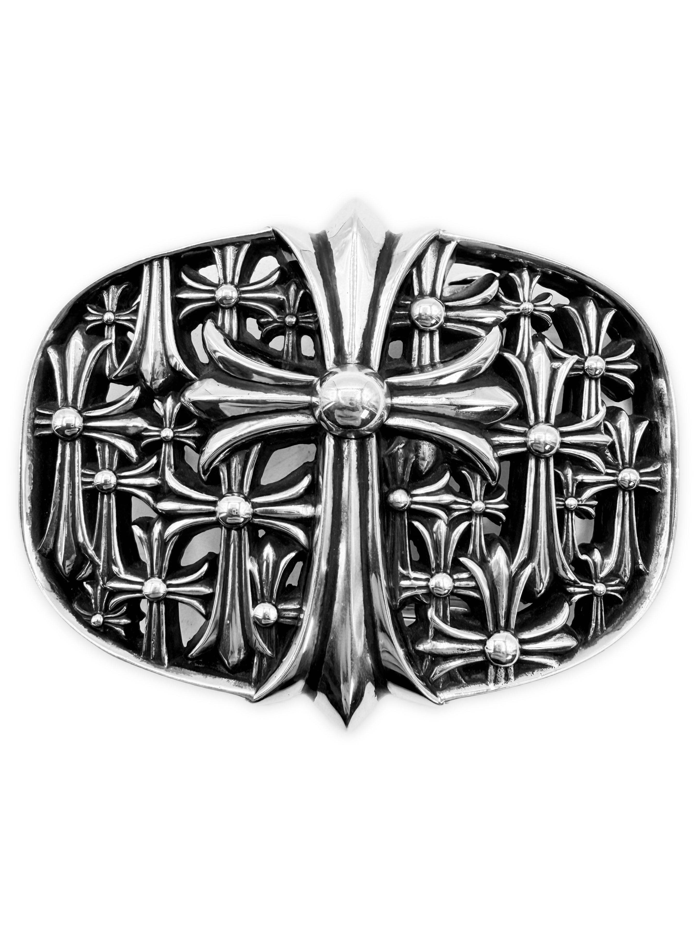 Chrome Hearts Cemetery Cross .925 Silver Belt Buckle