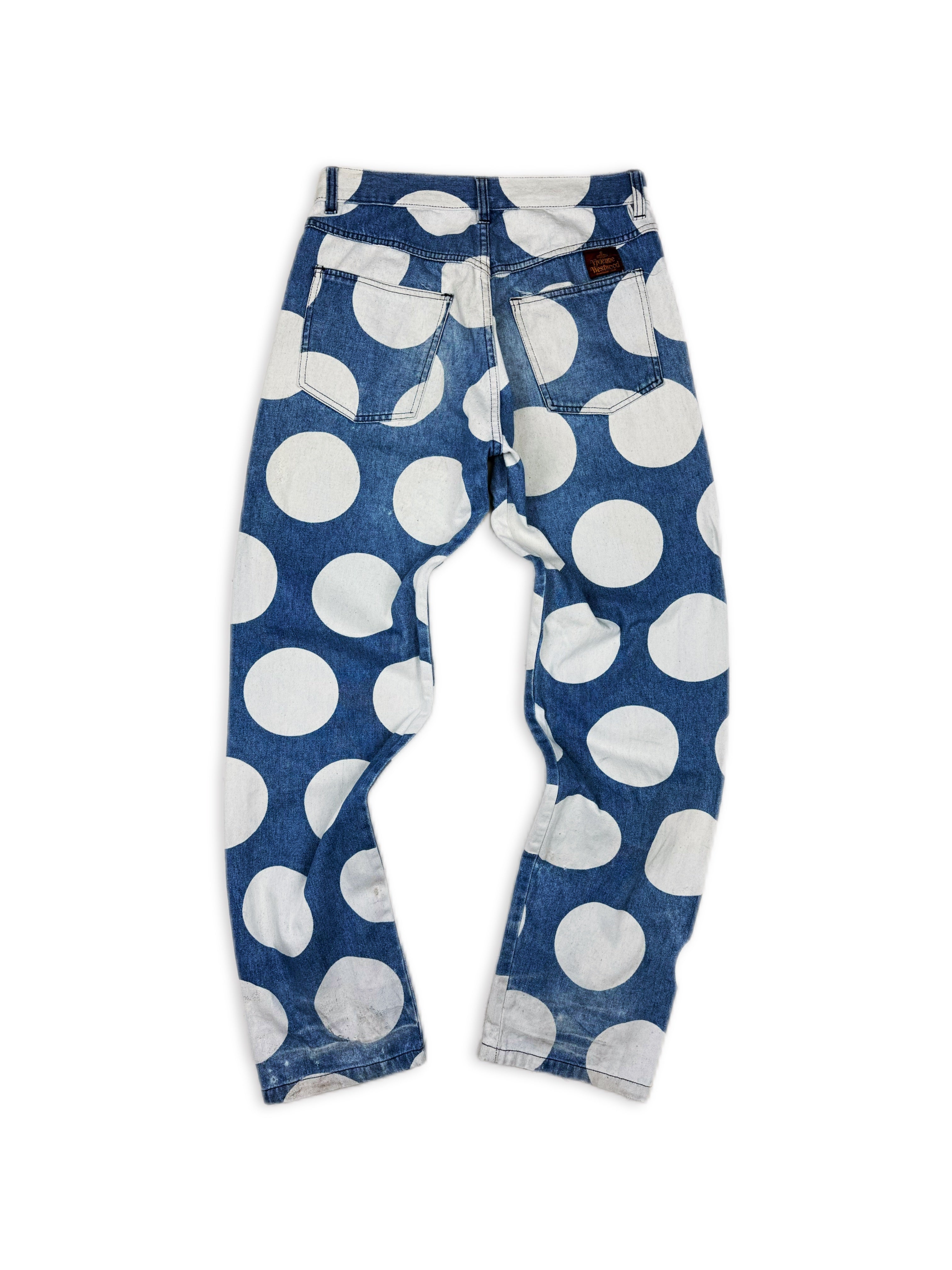 SS85 Vivienne Westwood Mini-Crini Polka Dot Blue Denim