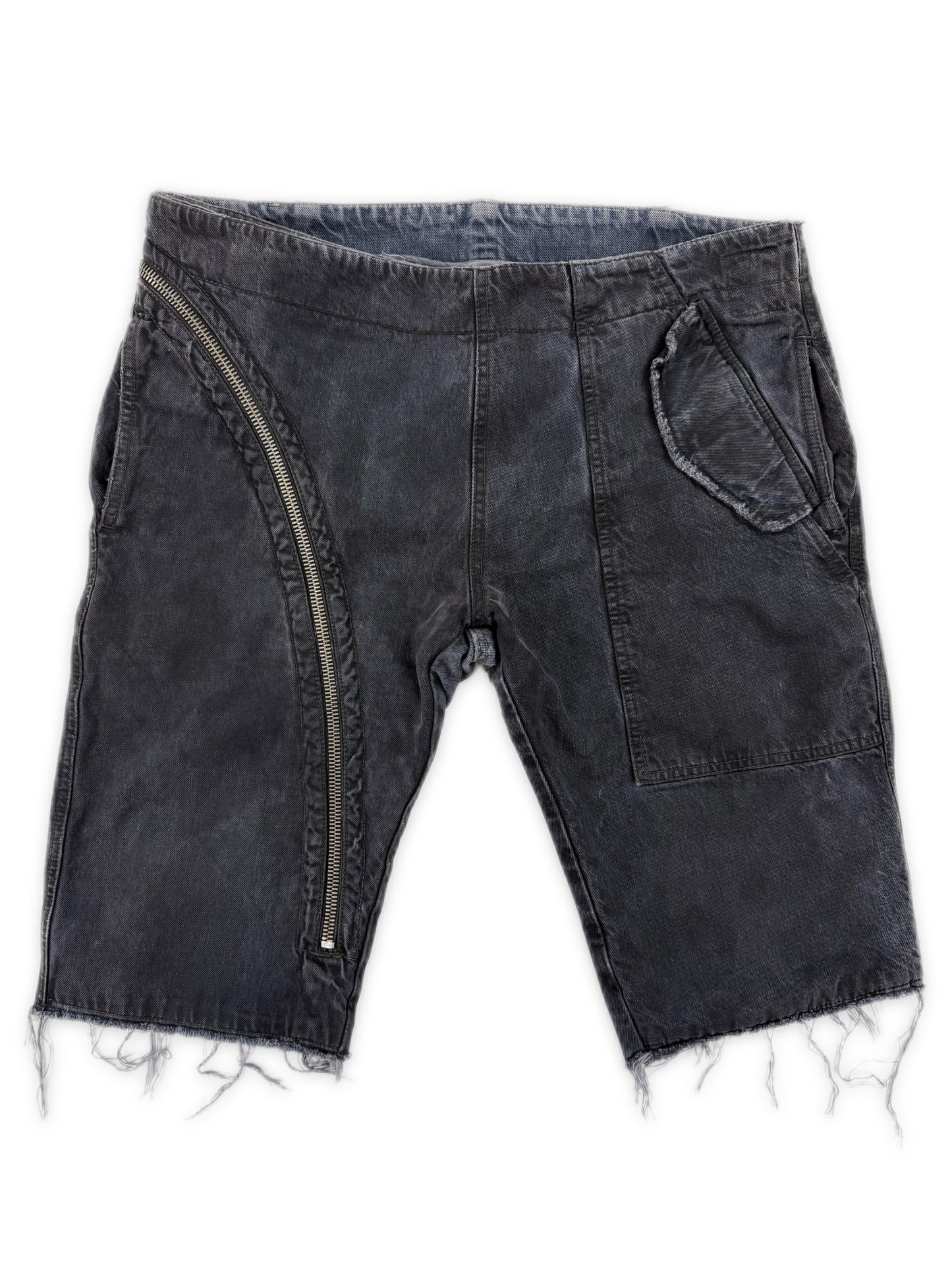 AW06 Rick Owens ‘Aircut’ DRKSHDW Black Double Layer Shorts