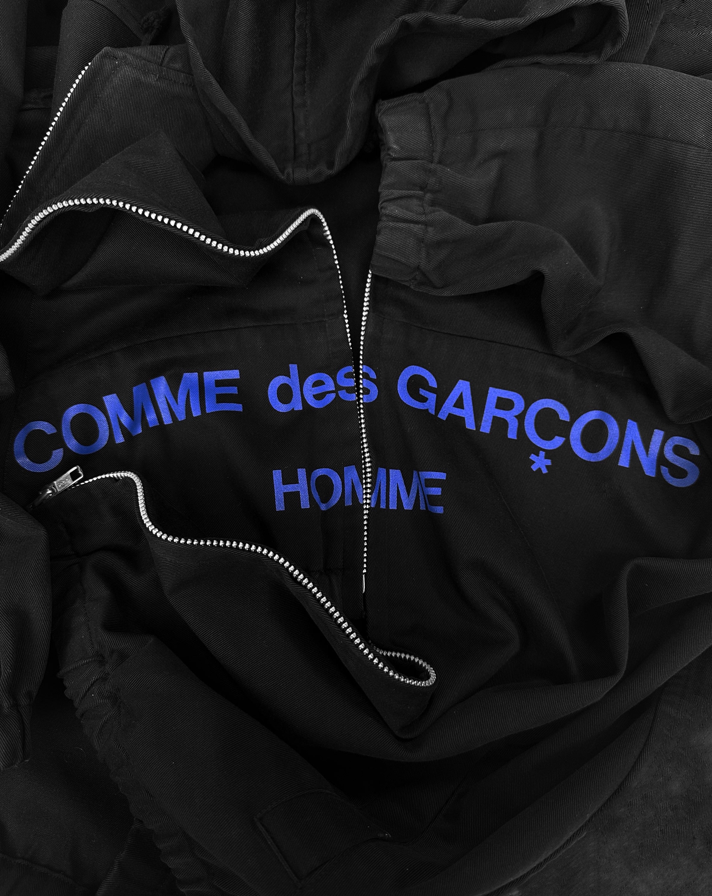 AW01 Comme des Garçons ‘Split’ Logo Hooded Work Jacket