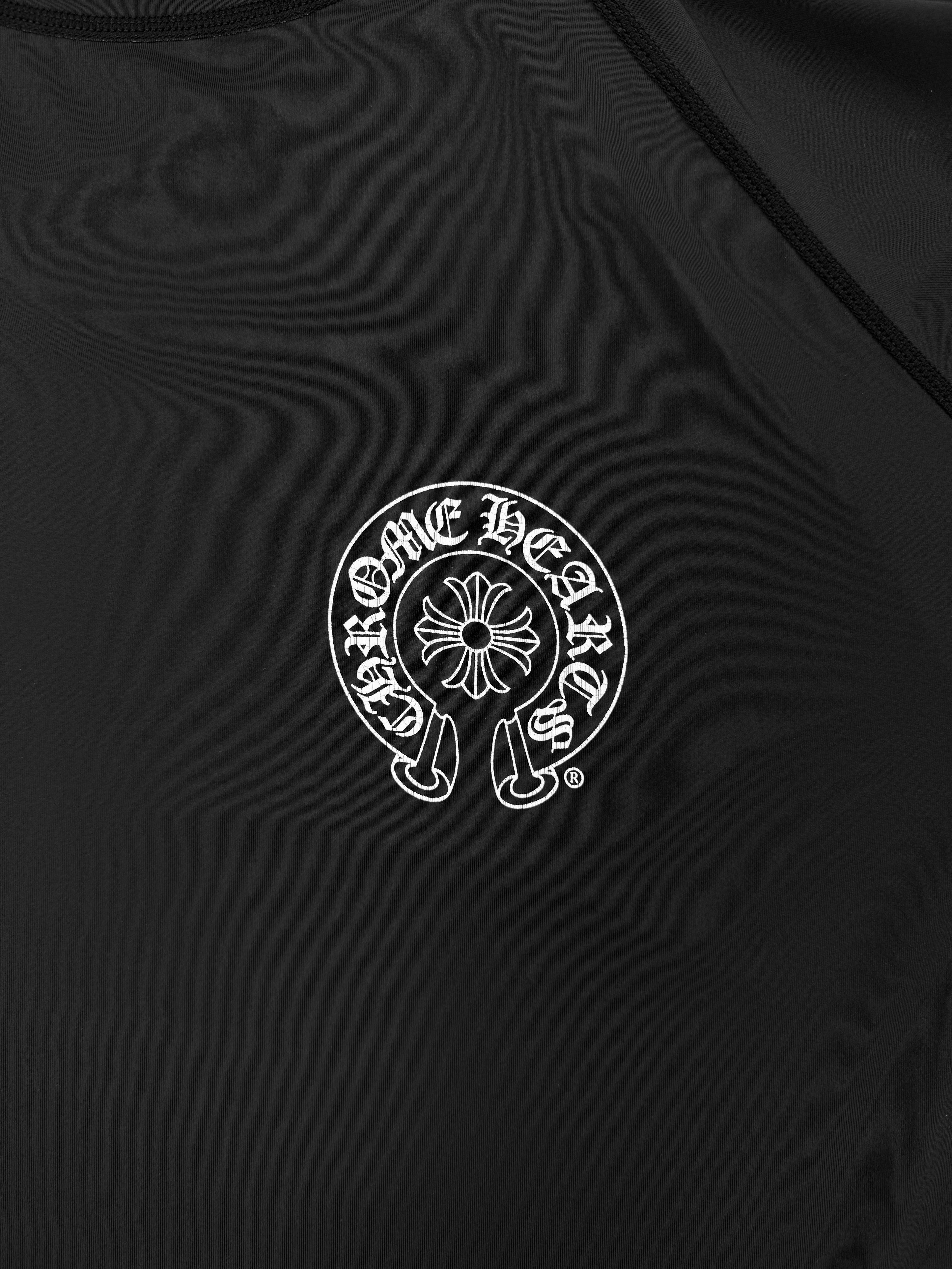 Chrome Hearts Horse Shoe Logo Athletic Spandex Logo Long Sleeve