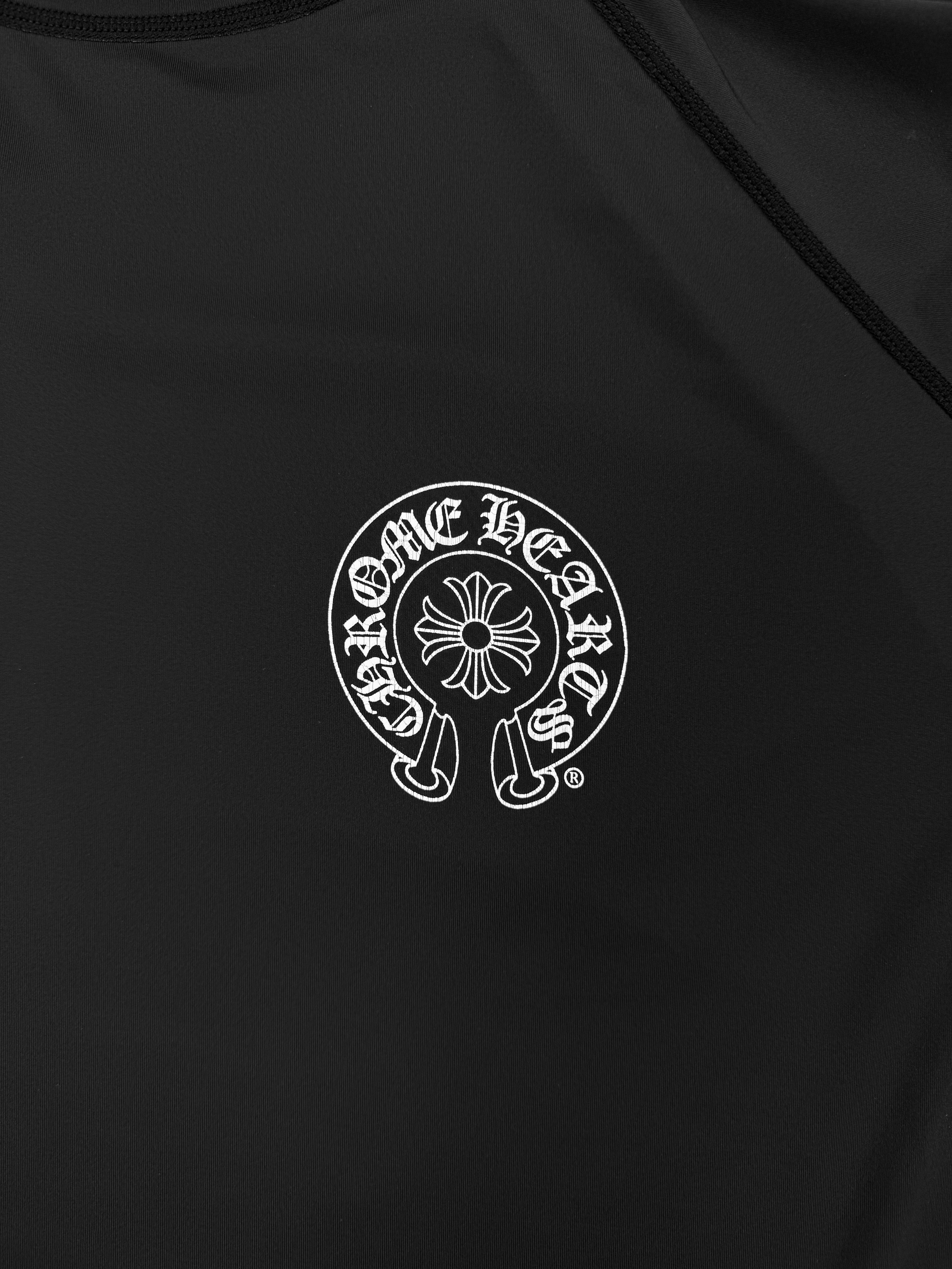 Chrome Hearts Horse Shoe Logo Athletic Spandex Logo Long Sleeve