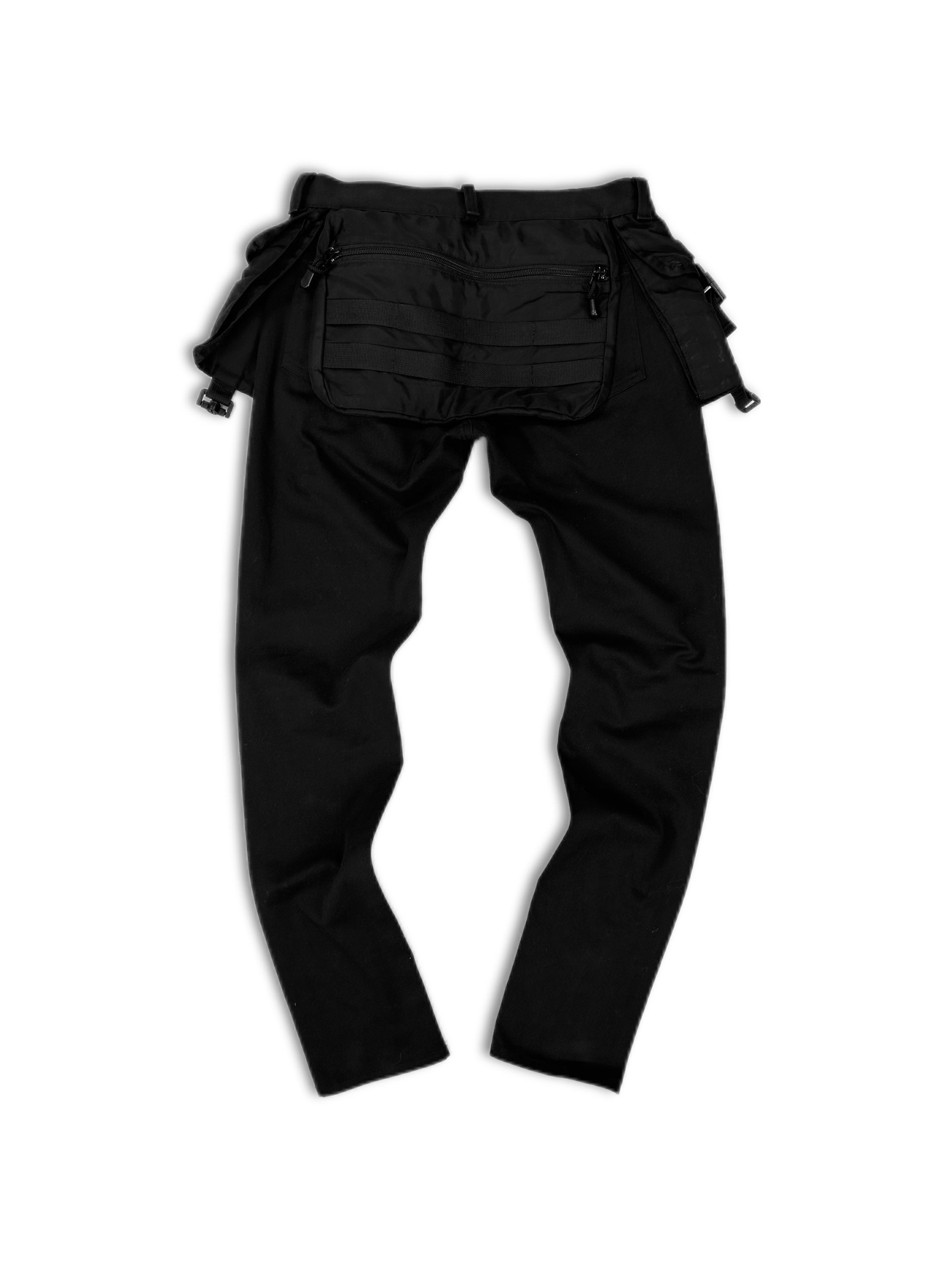 00s Undercover ‘Cargo Waist’ Black Multi Pocket Pants