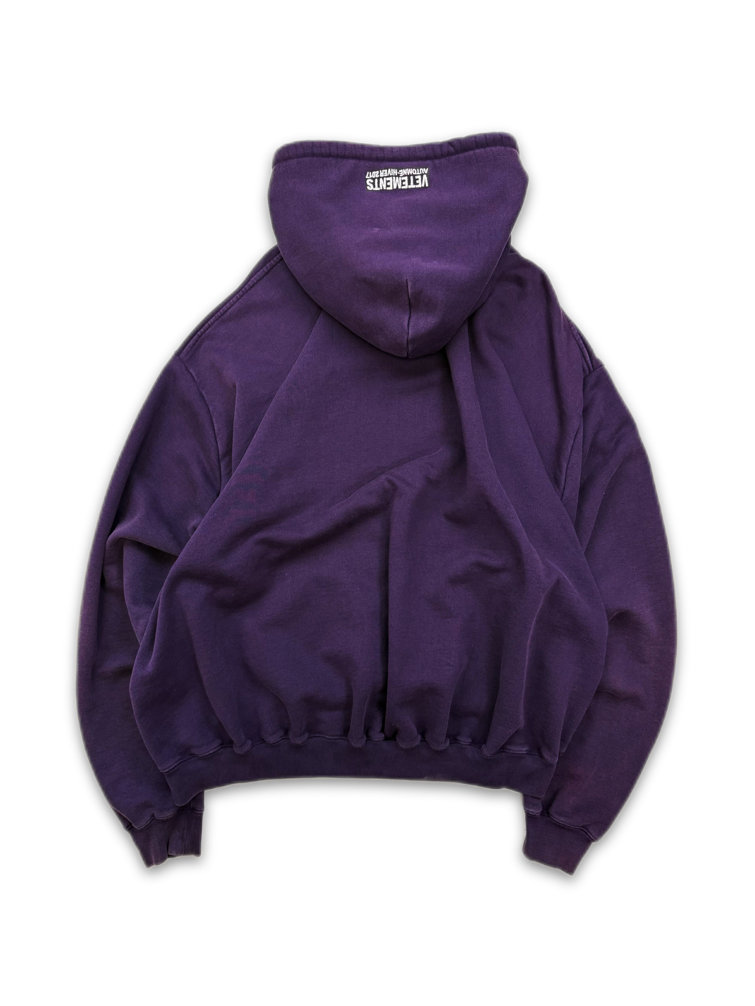 AW16 Vetements Homme ‘Sexual Fantasies’ Purple Slogan Hoodie