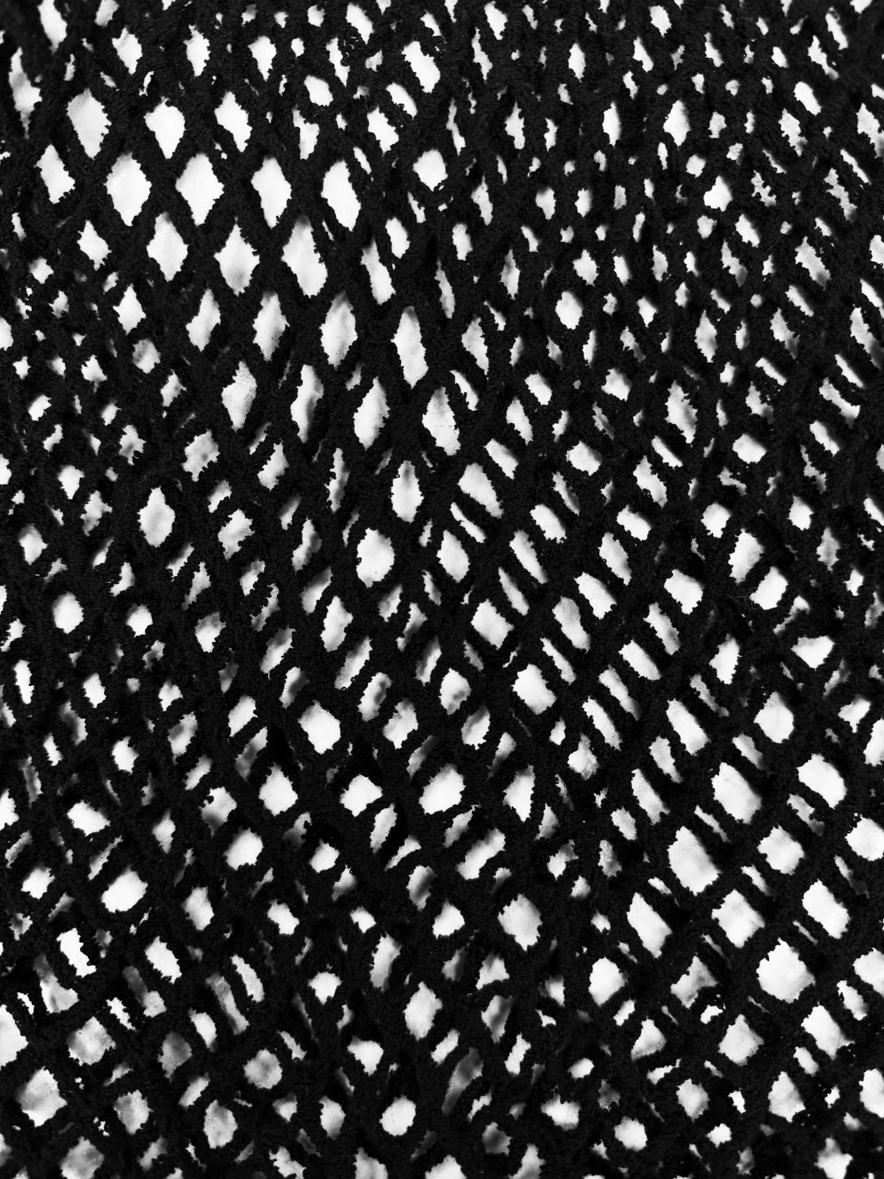 2018 Junya Watanabe Fishnet Black Long Sleeve Shirt