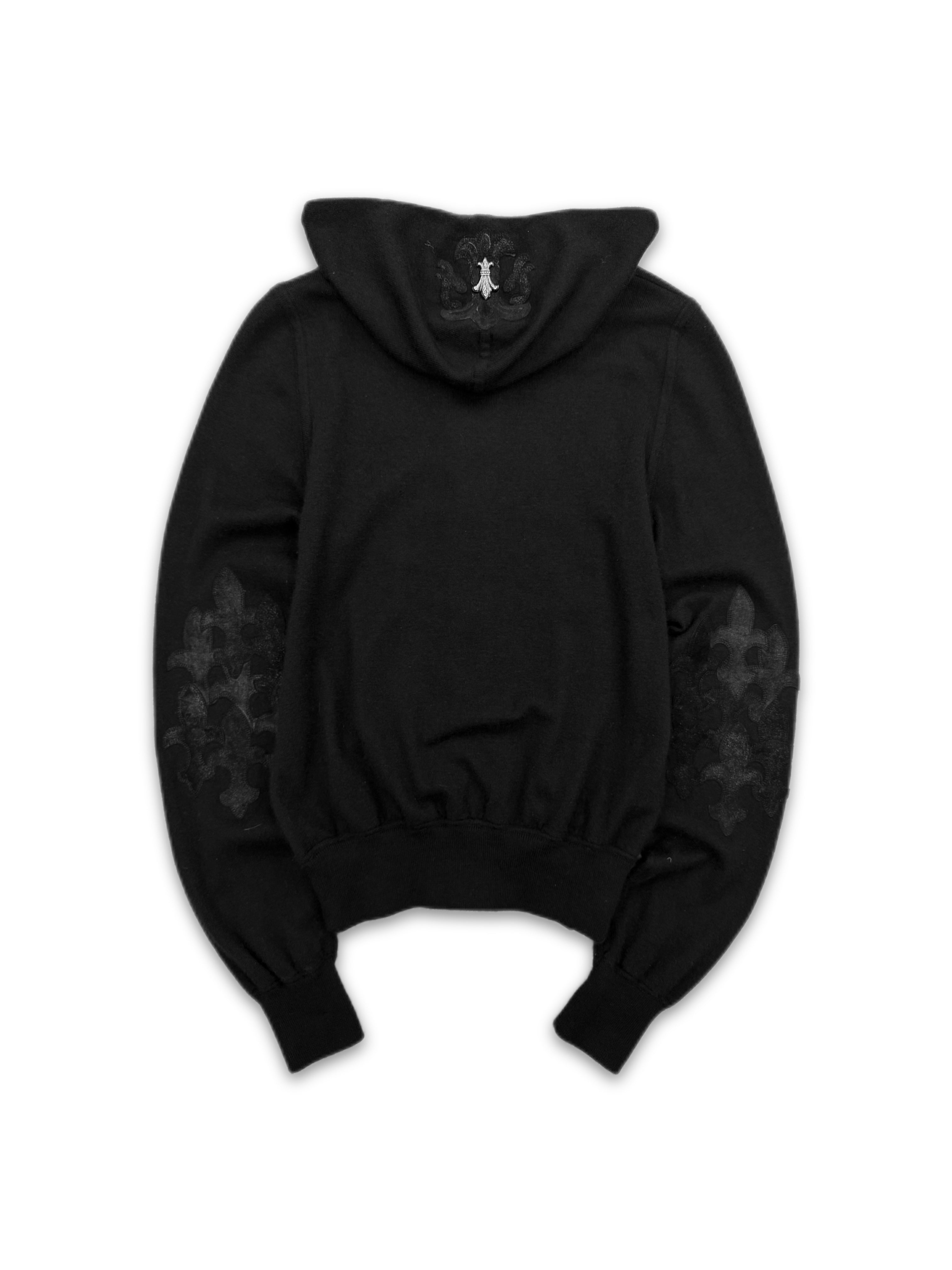 Chrome Hearts Flooded Patch Cashmere Dagger Zip-up Hoodie