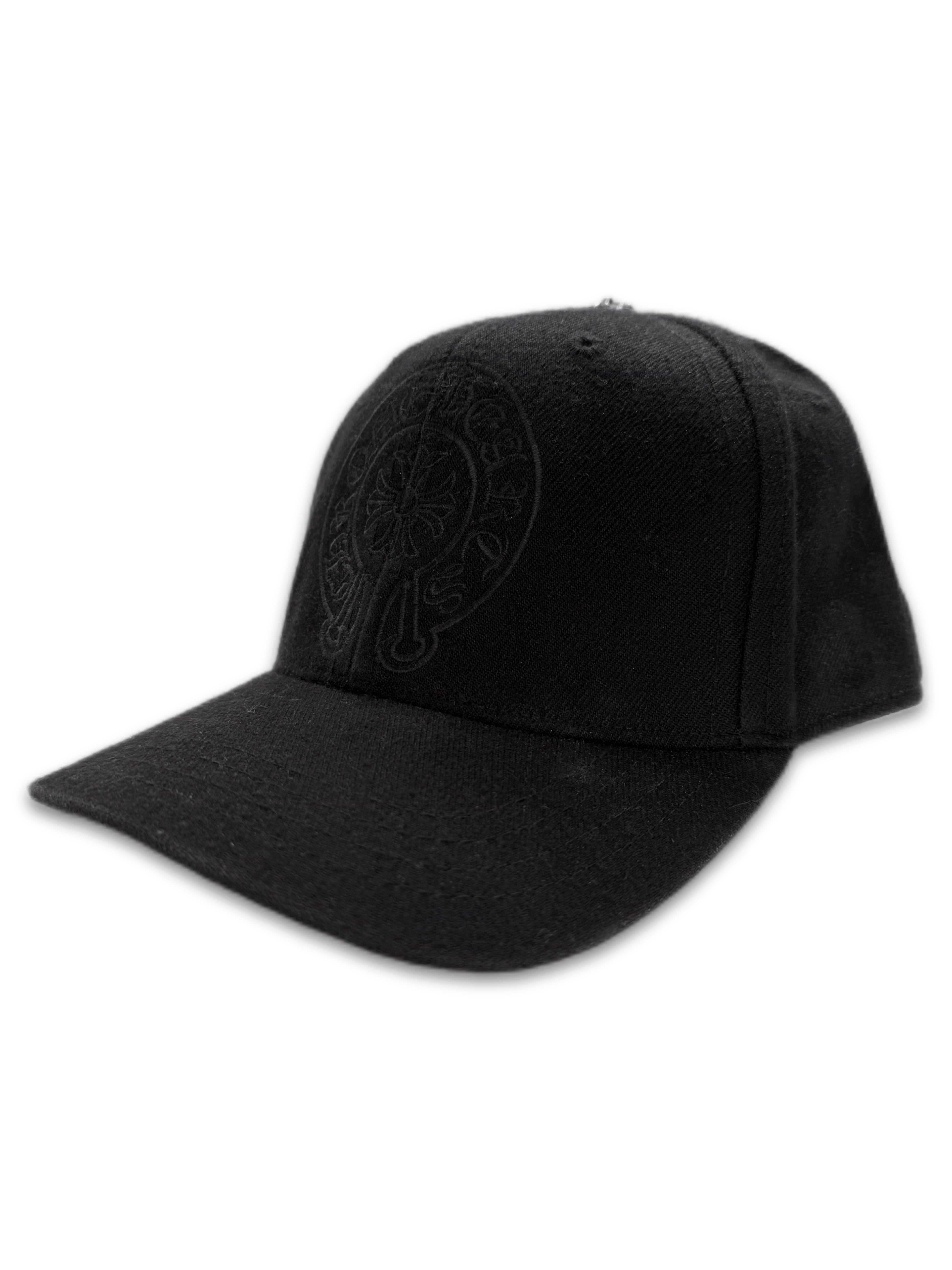 Chrome Hearts Horseshoe Logo Embroidered Black Hat
