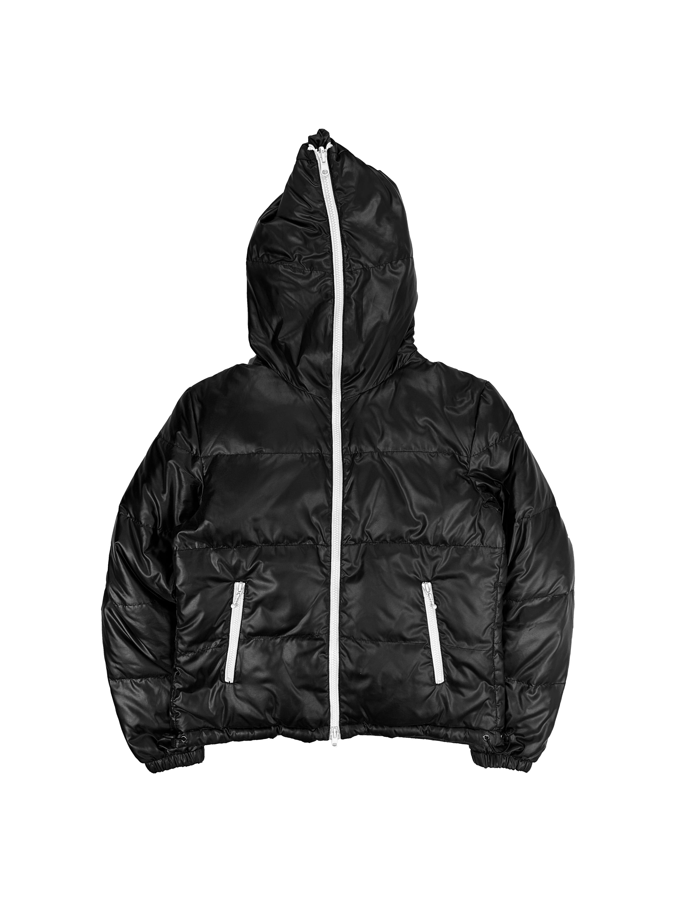00s Tete Homme Full-zip ‘Gimp’ Mask Down Fill Puffer Jacket