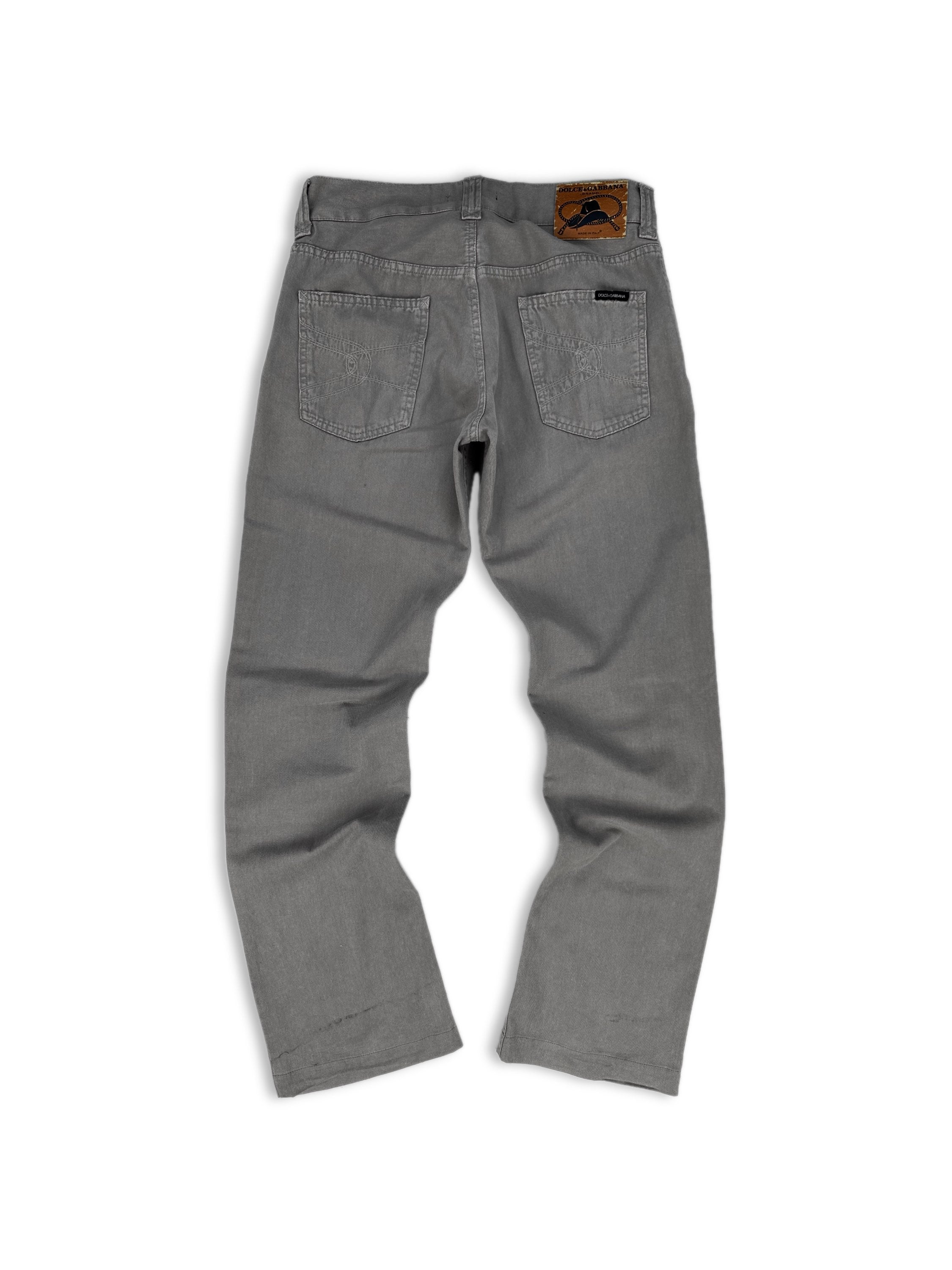 00s Dolce &amp; Gabbana Slate Grey Boot Cut Denim