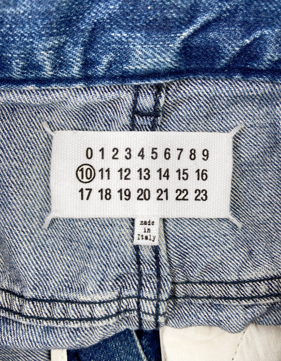 FW16 Margiela Lighter Singe Reconstructed Indigo Wash Denim
