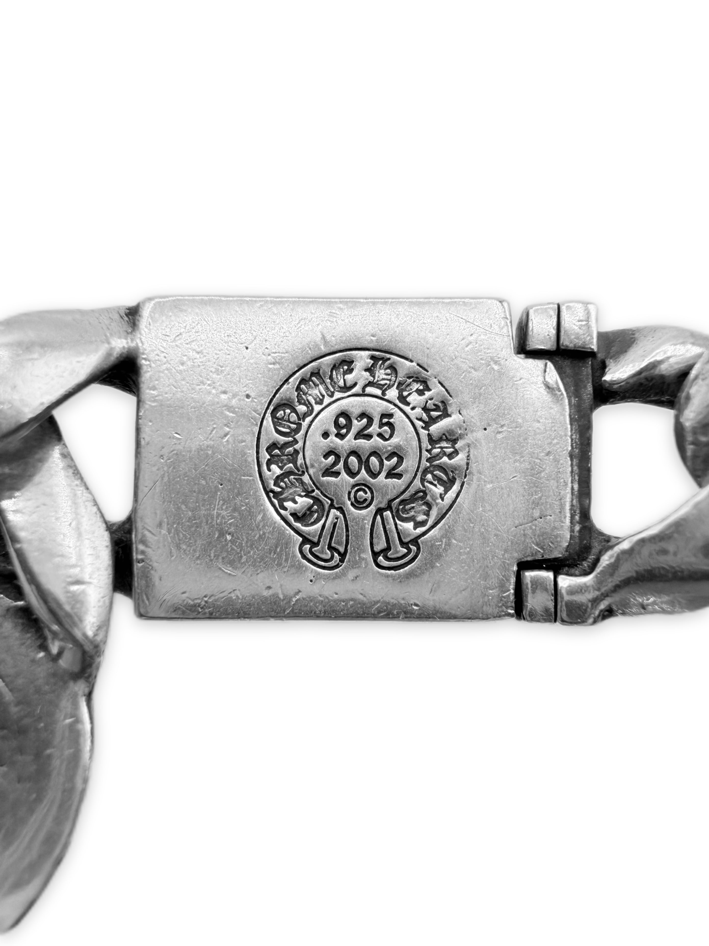 Chrome Hearts ‘Crying Heart’ Cuban Link .925 Silver Braceleto