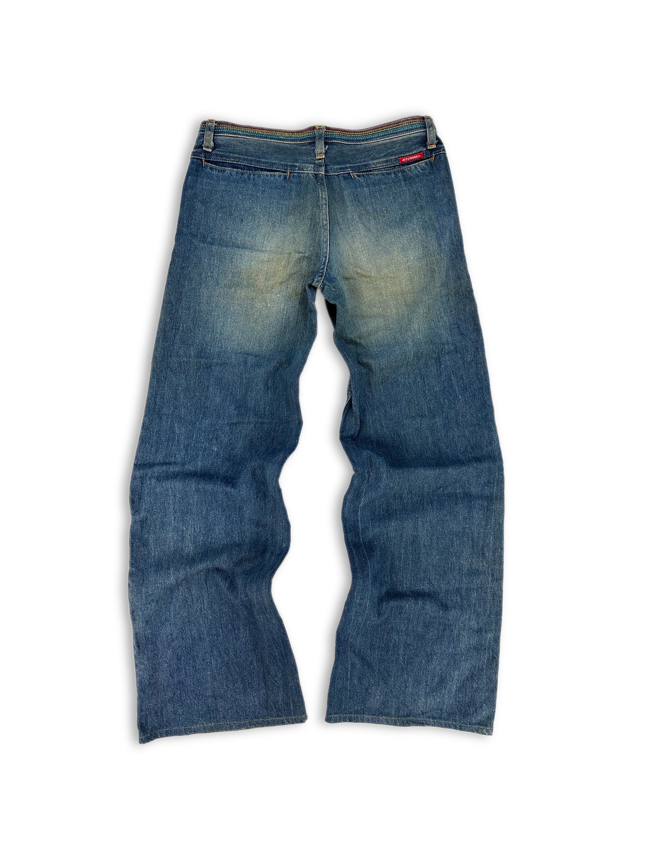 Hysteric Glamour ‘Rainbow’ Embroidered Flared Denim