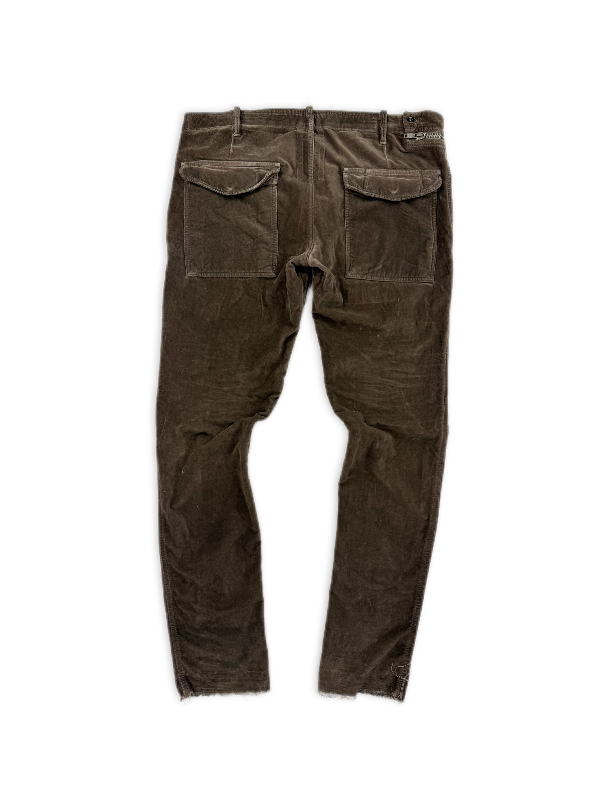 SS08 Rick Owens ‘Aircut’ Brown Corduroy Double Layer Pants