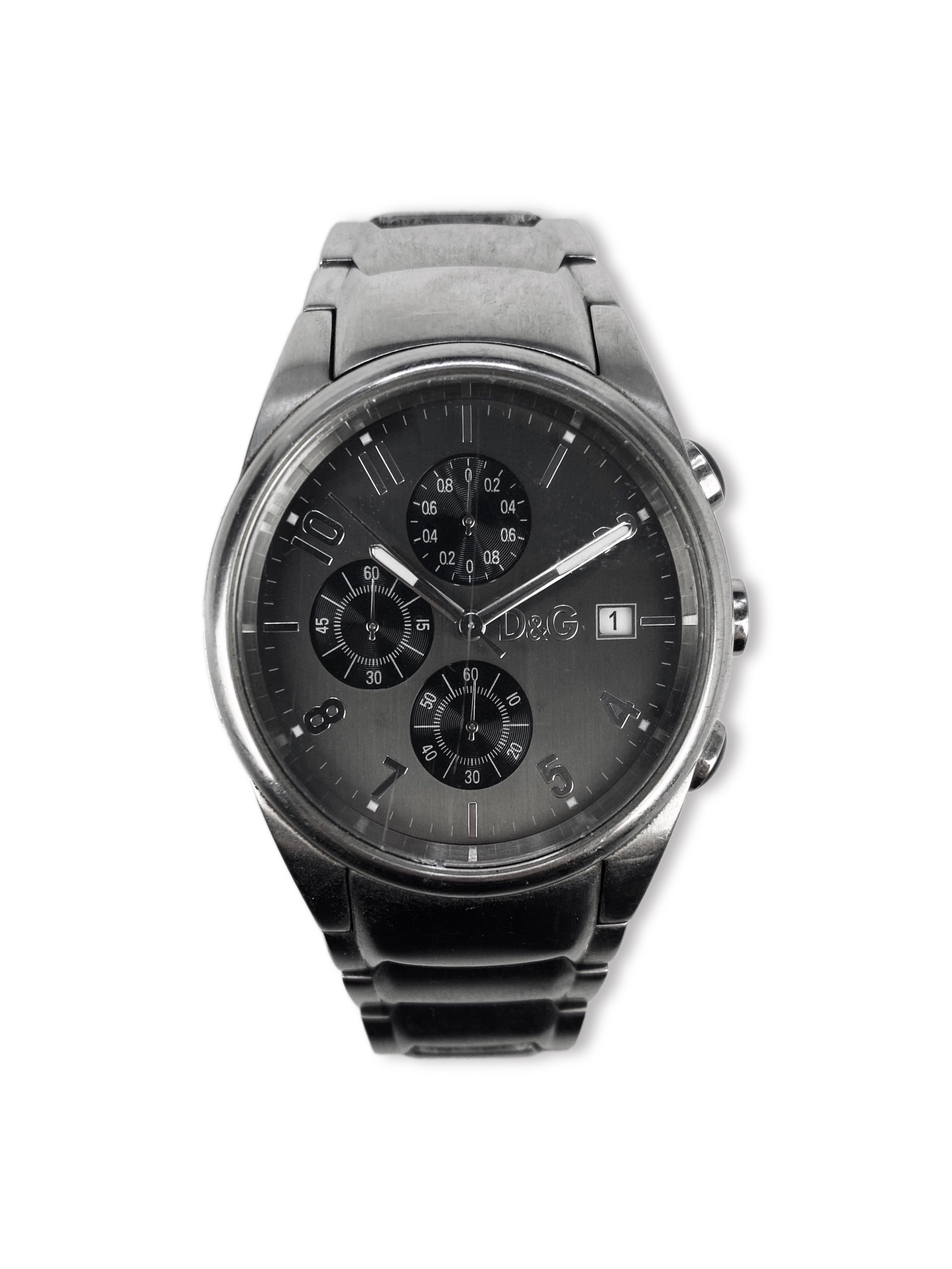Dolce &amp; Gabbana Silver ‘Chronograph’ Water Resistant Watch