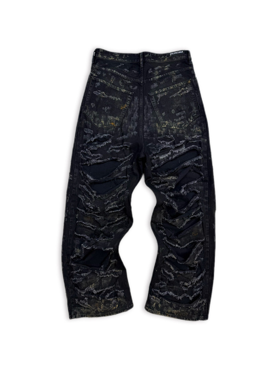 SS23 Balenciaga ‘Mud Show’ Super Destroyed Wide Cut Denim