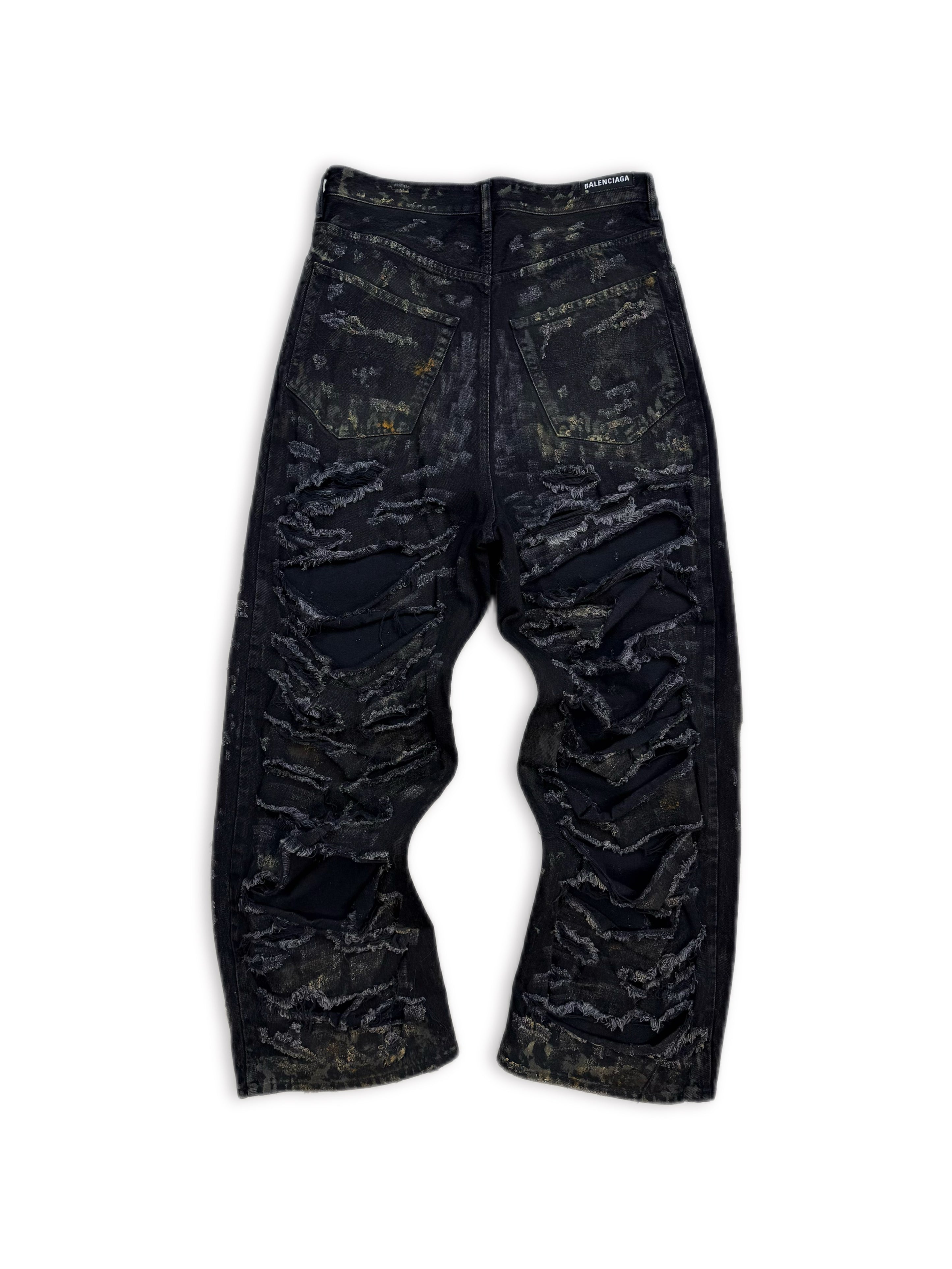 SS23 Balenciaga ‘Mud Show’ Super Destroyed Wide Cut Denim