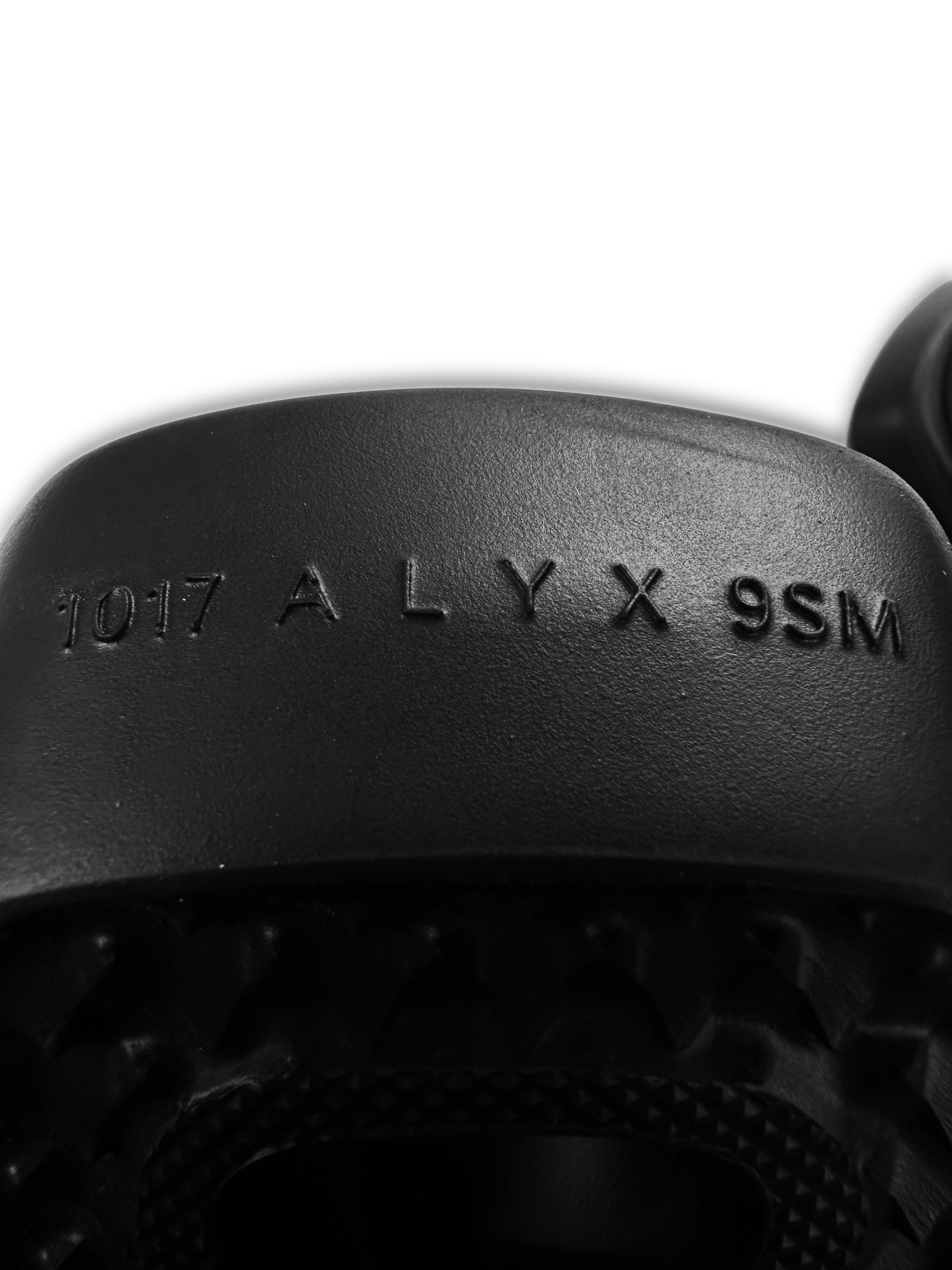 1017 Alyx 9SM Black Patent Leather Slides / Slippers