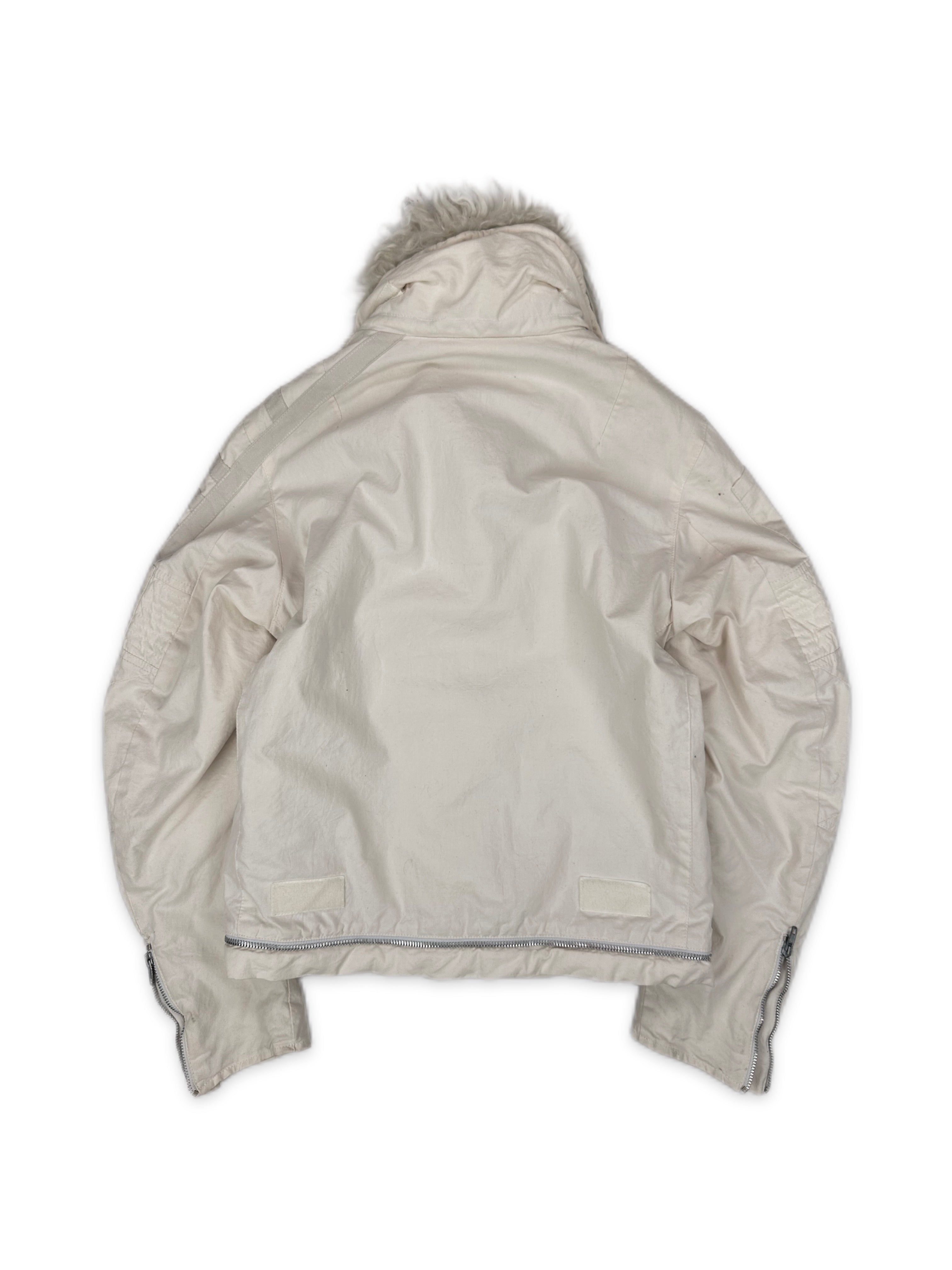 AW99 Helmut Lang ‘Astro’ Fur Multi-zip Parachute Biker Jacket