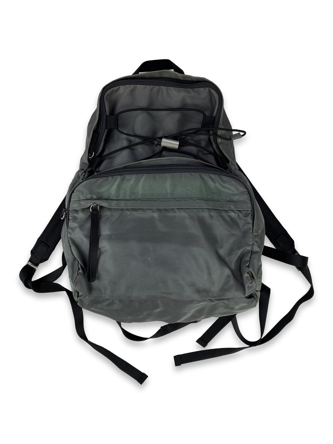 00s Prada Bungee Cord Adjutable Nylon Multi-Strap Backpack