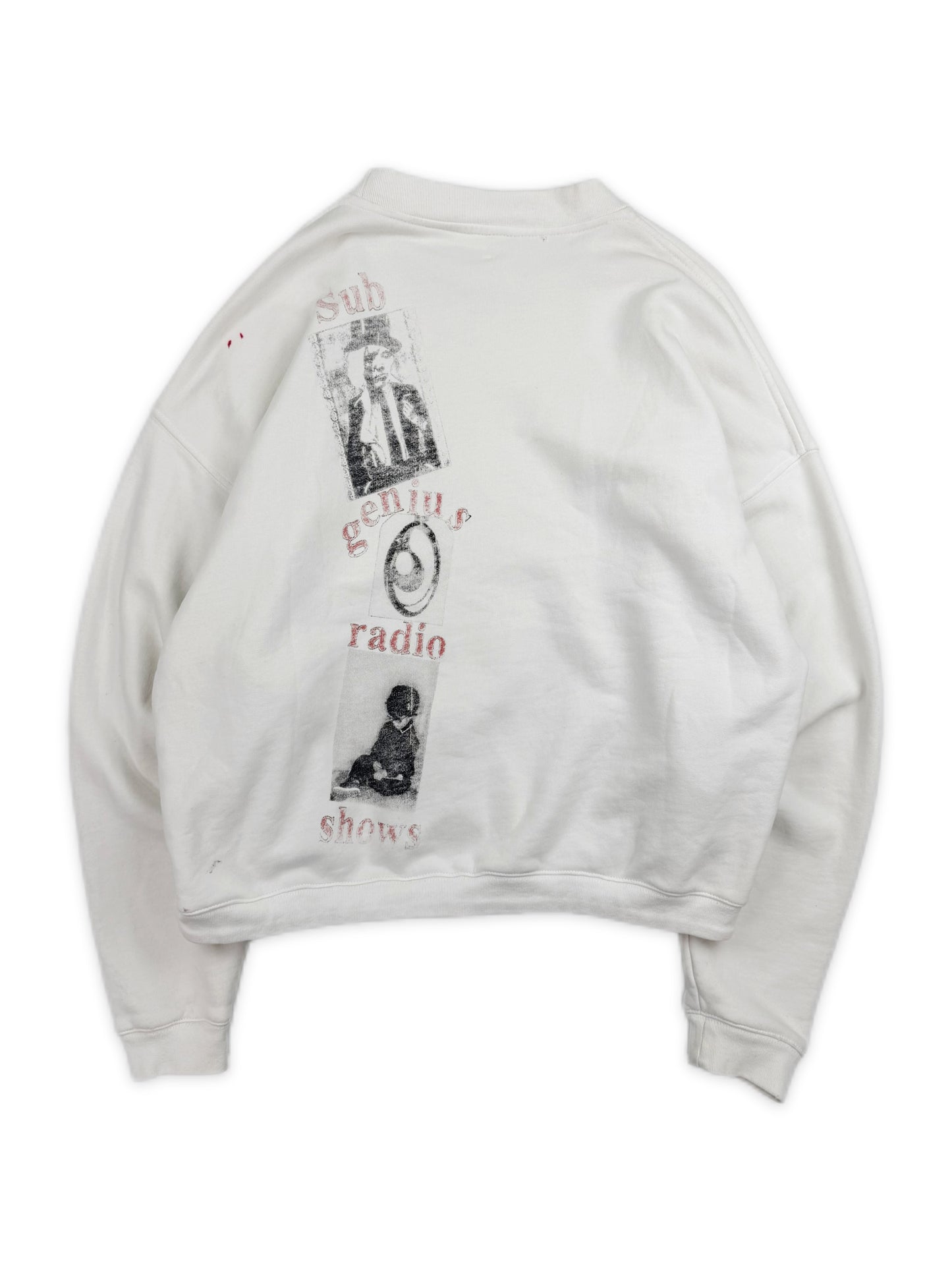 Enfants Riches Deprimes ‘Genius Radio’ White Heavy Weight Crewneck