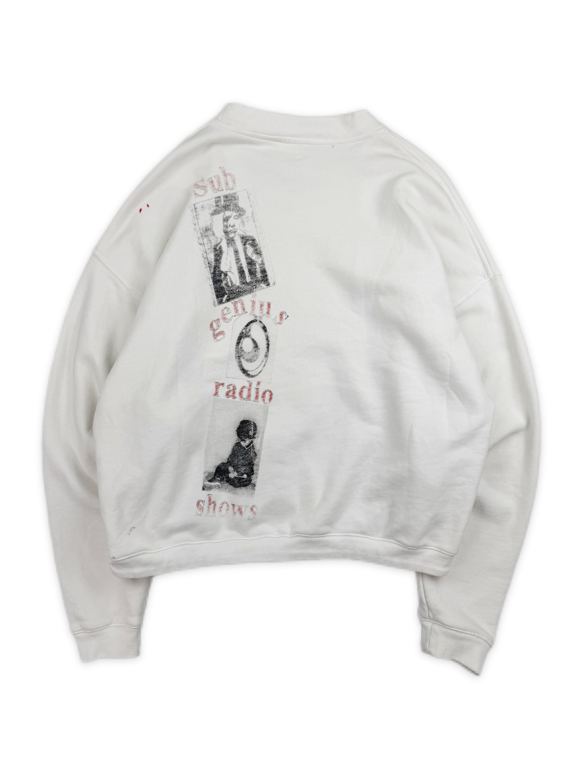 Enfants Riches Deprimes ‘Genius Radio’ White Heavy Weight Crewneck