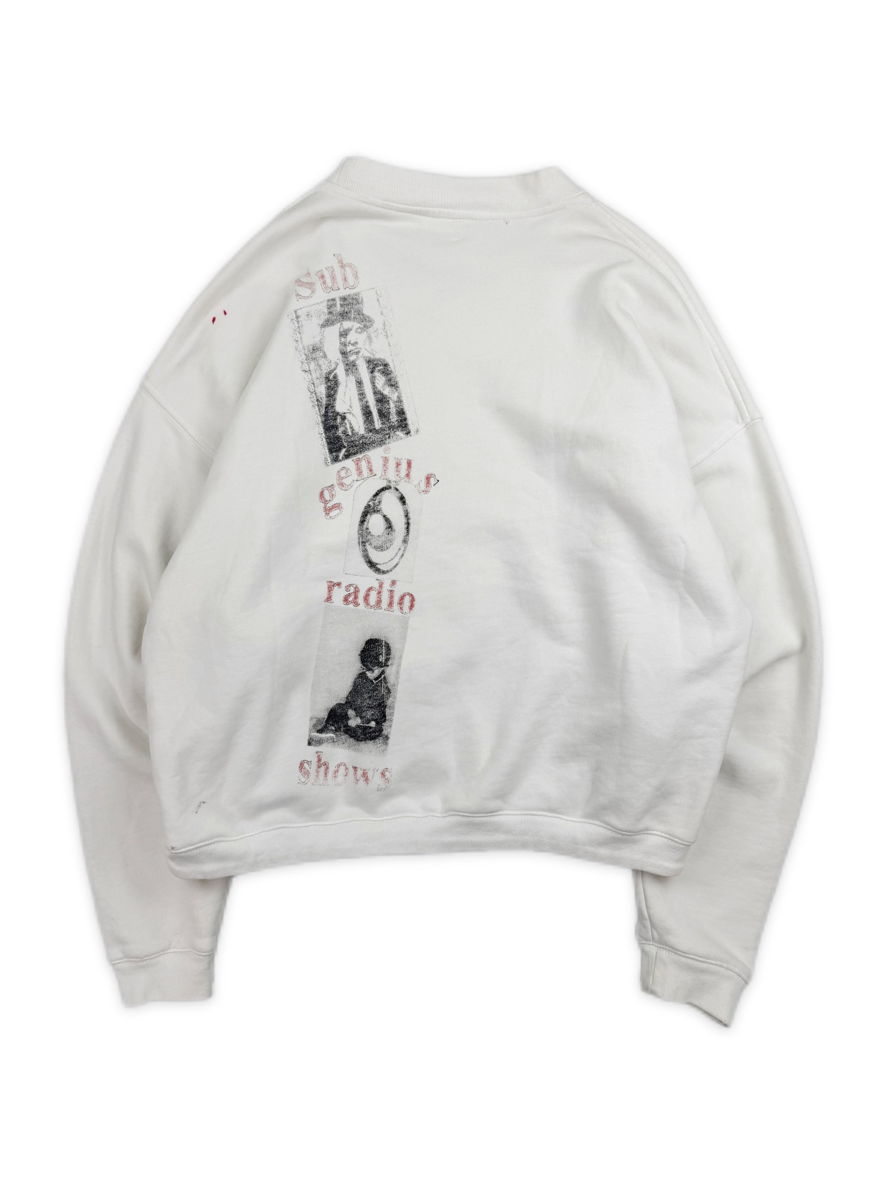 Enfants Riches Deprimes ‘Genius Radio’ White Heavy Weight Crewneck