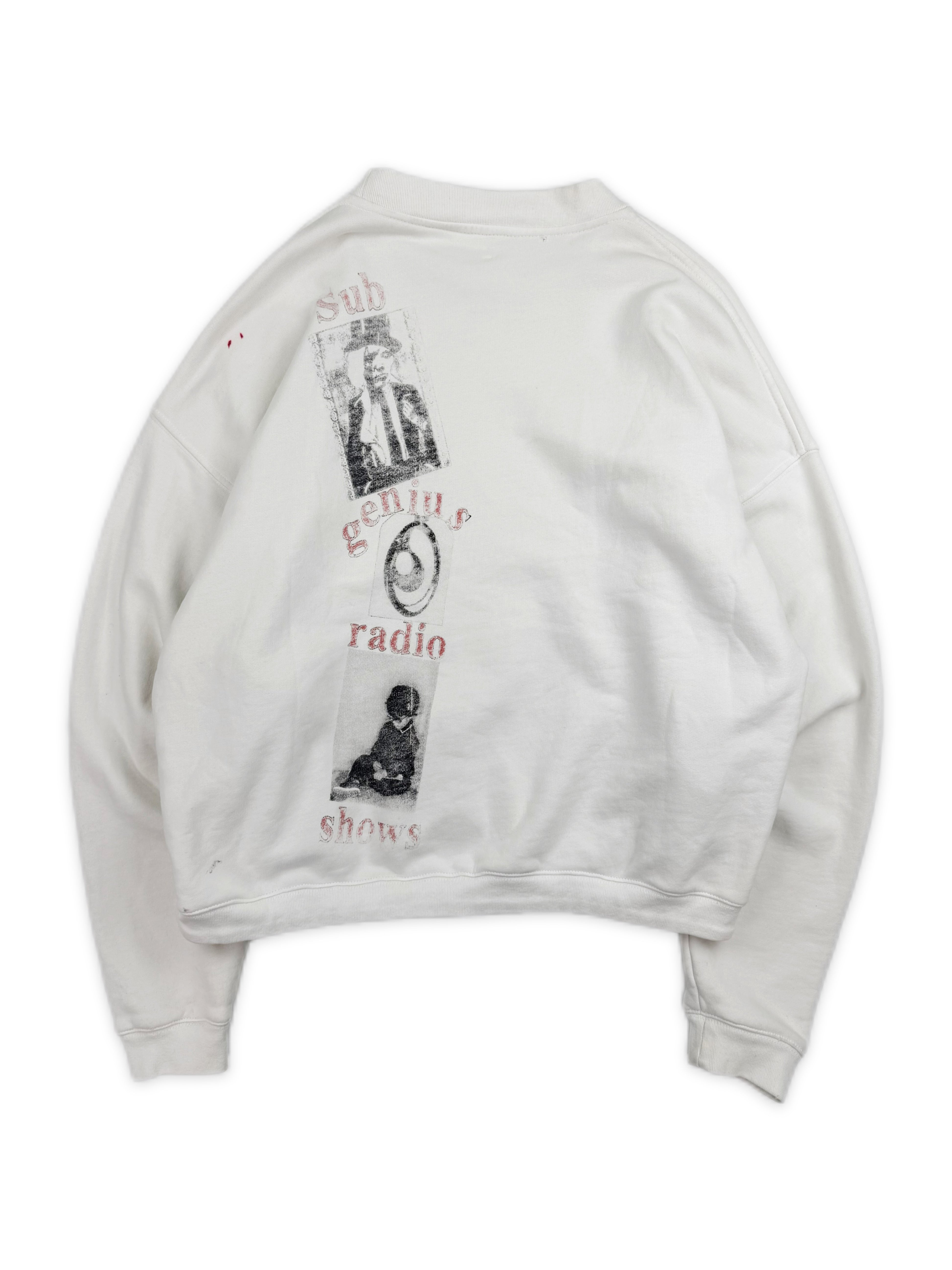 Enfants Riches Deprimes ‘Genius Radio’ White Heavy Weight Crewneck