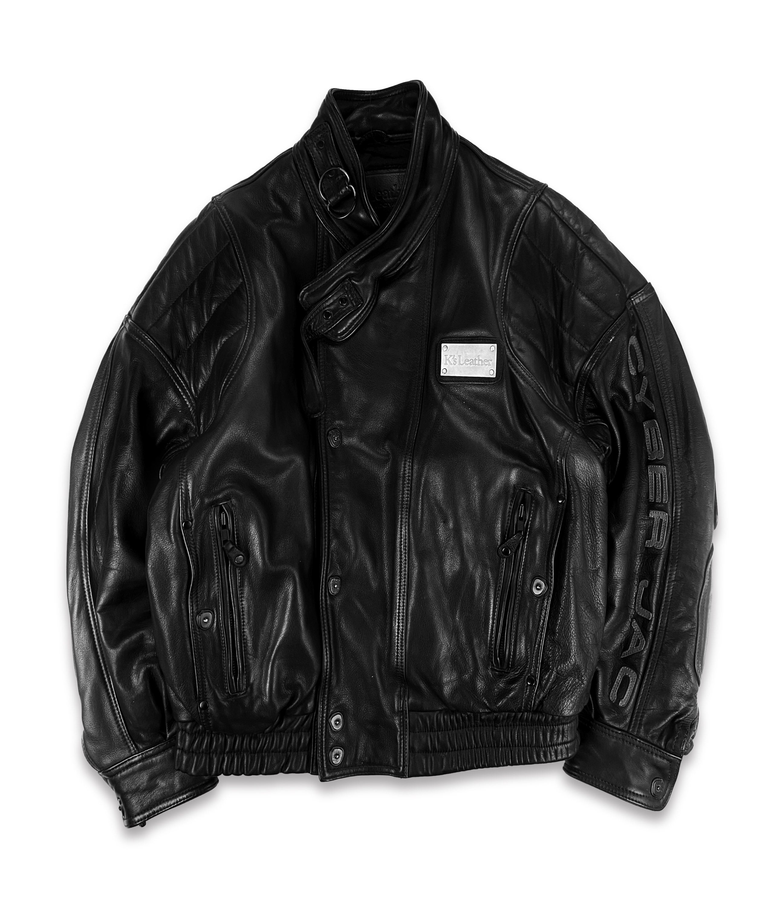 2018 Kadoya ‘Akira’ Pill Cyberjac Padded Black Leather Jacket
