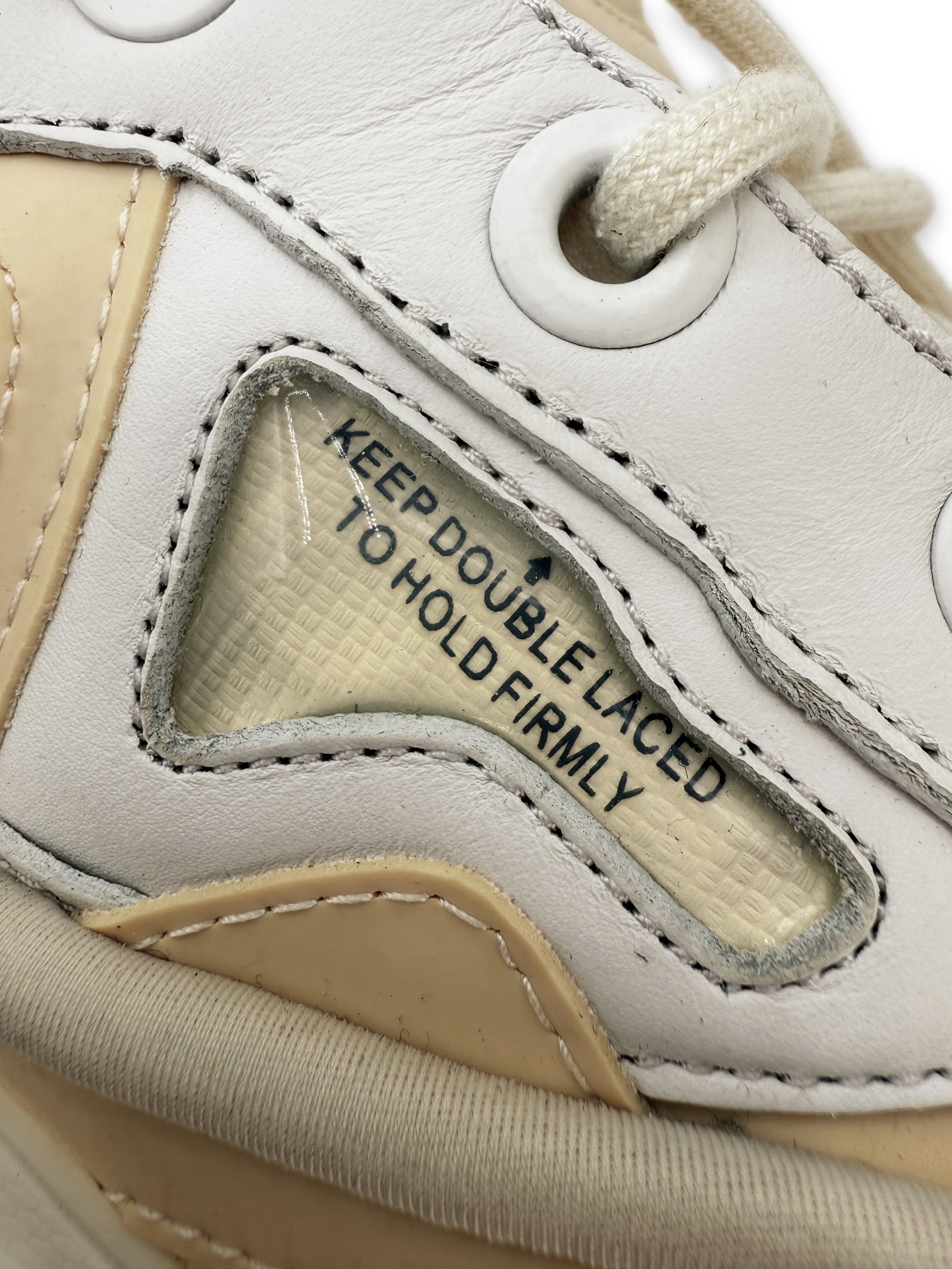 Raf Simons Bunny Cream Ozweego Low-top Sneakers