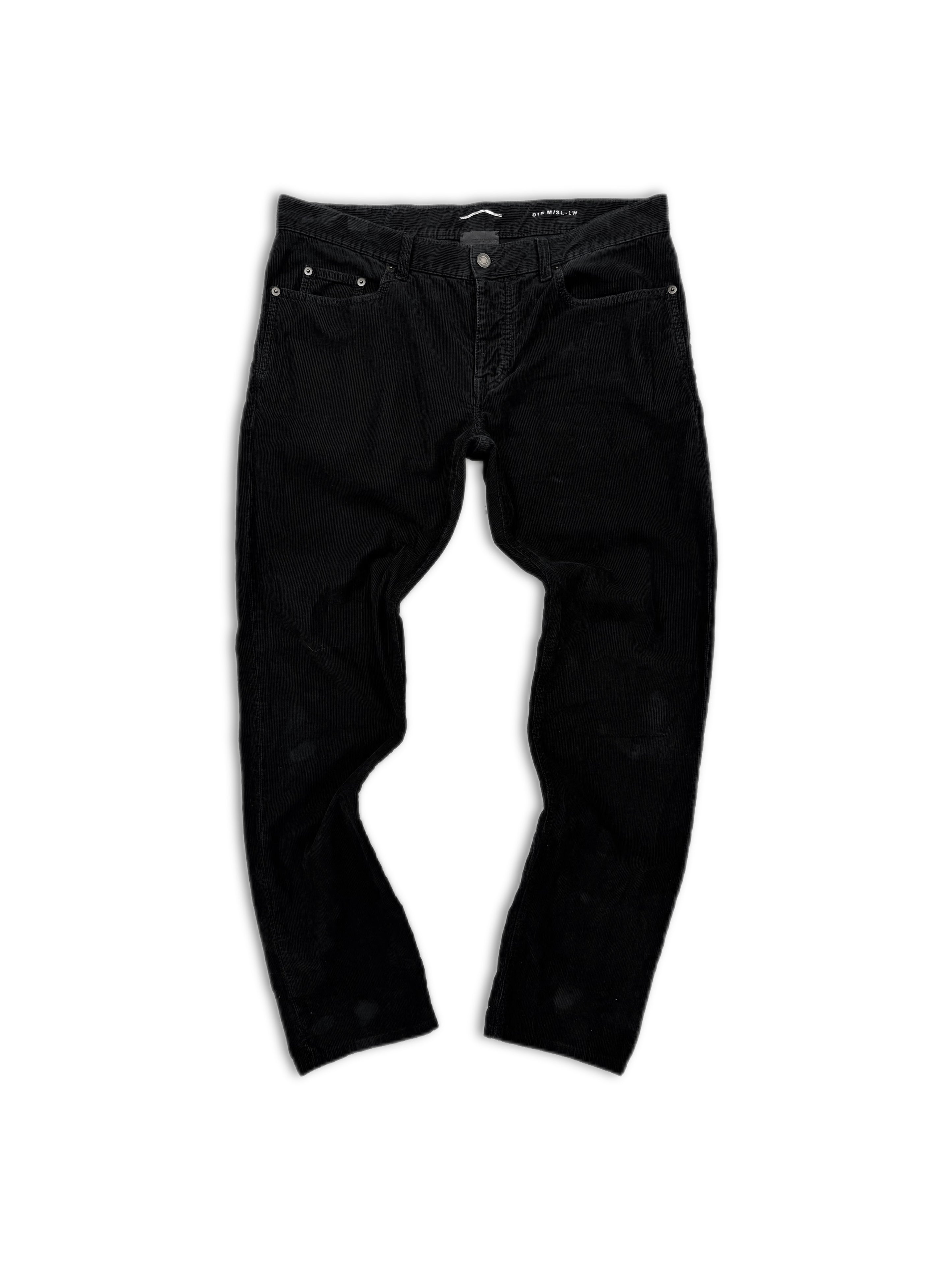 Saint Laurent Paris D02 Black Corduroy Boot Cut Pants