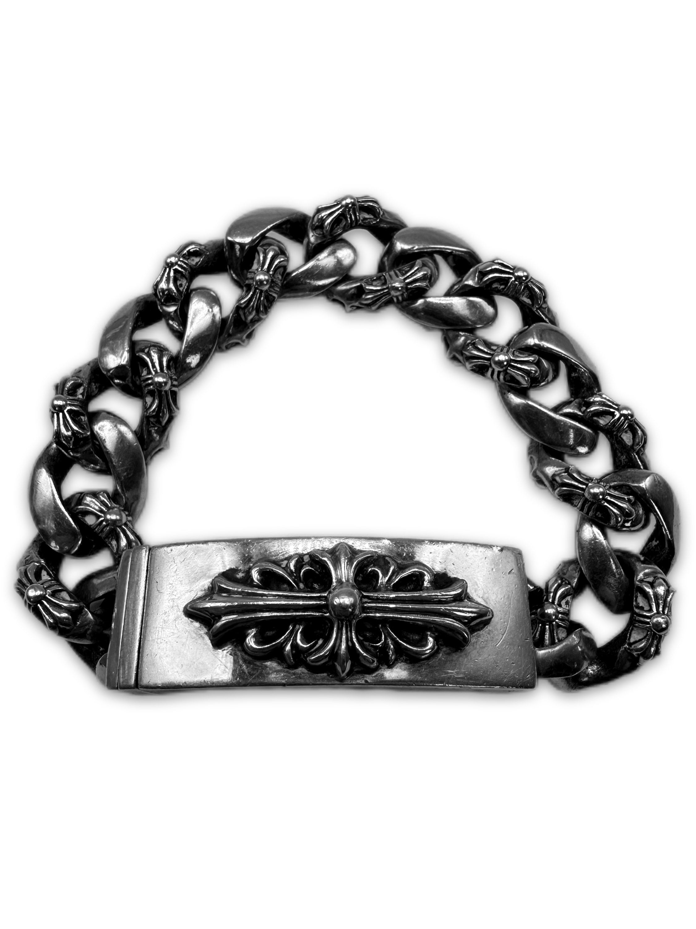 Chrome Hearts ID .925 Silver Xtra Fancy Cuban Link Bracelet