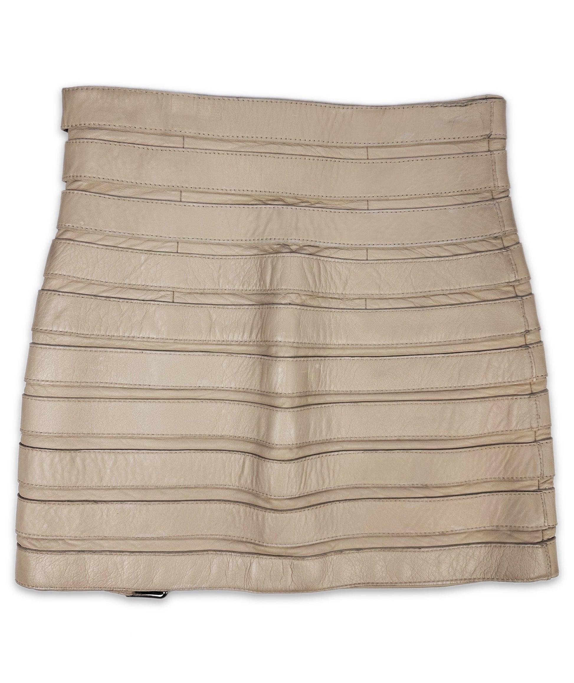 SS03 Dolce &amp; Gabbana ‘Sex’ Lambskin Leather Belt Skirt