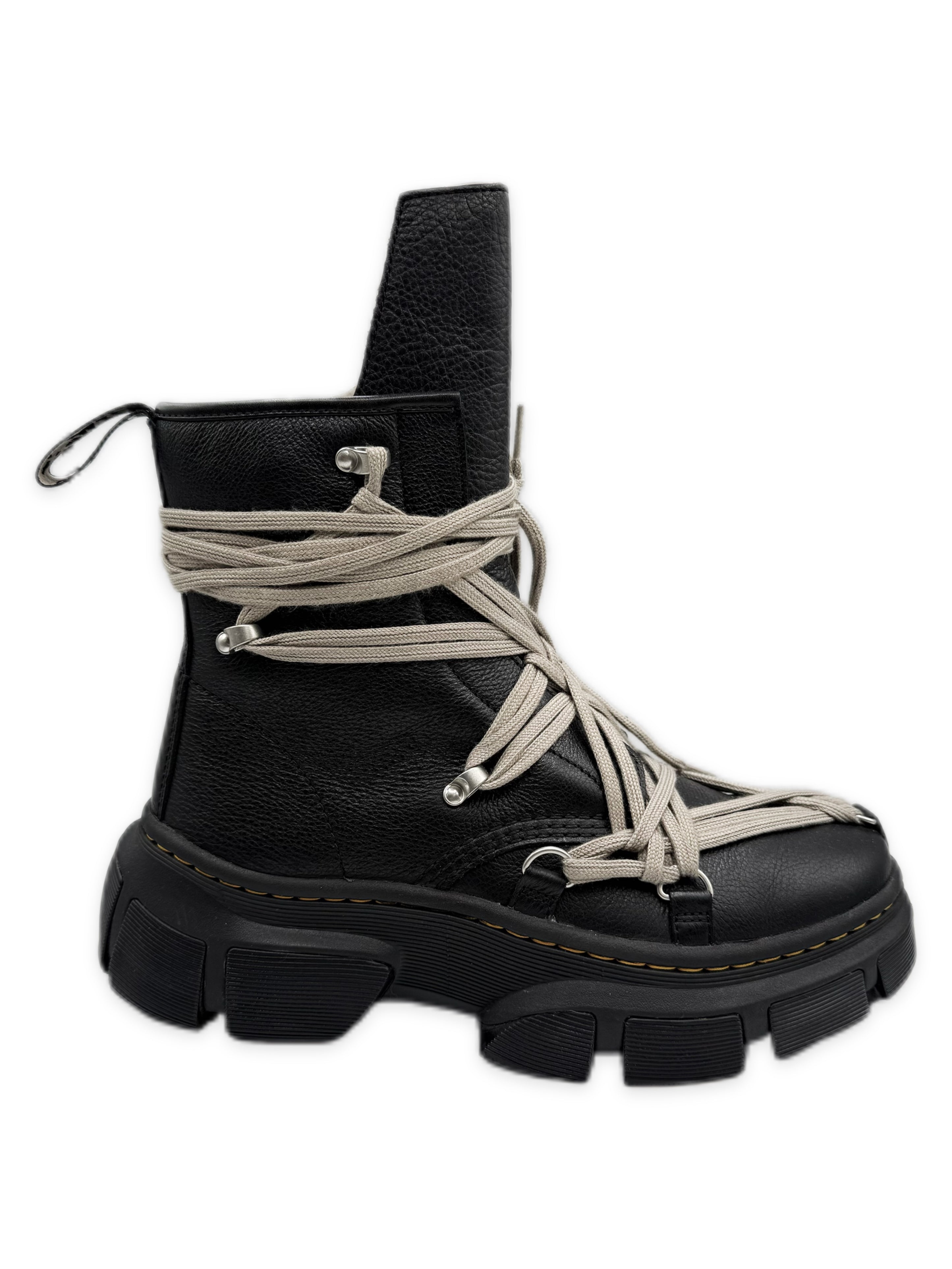 2024 Rick Owens x Dr Marten ‘1460’ DMXL Pentagram Lace Leather Boots