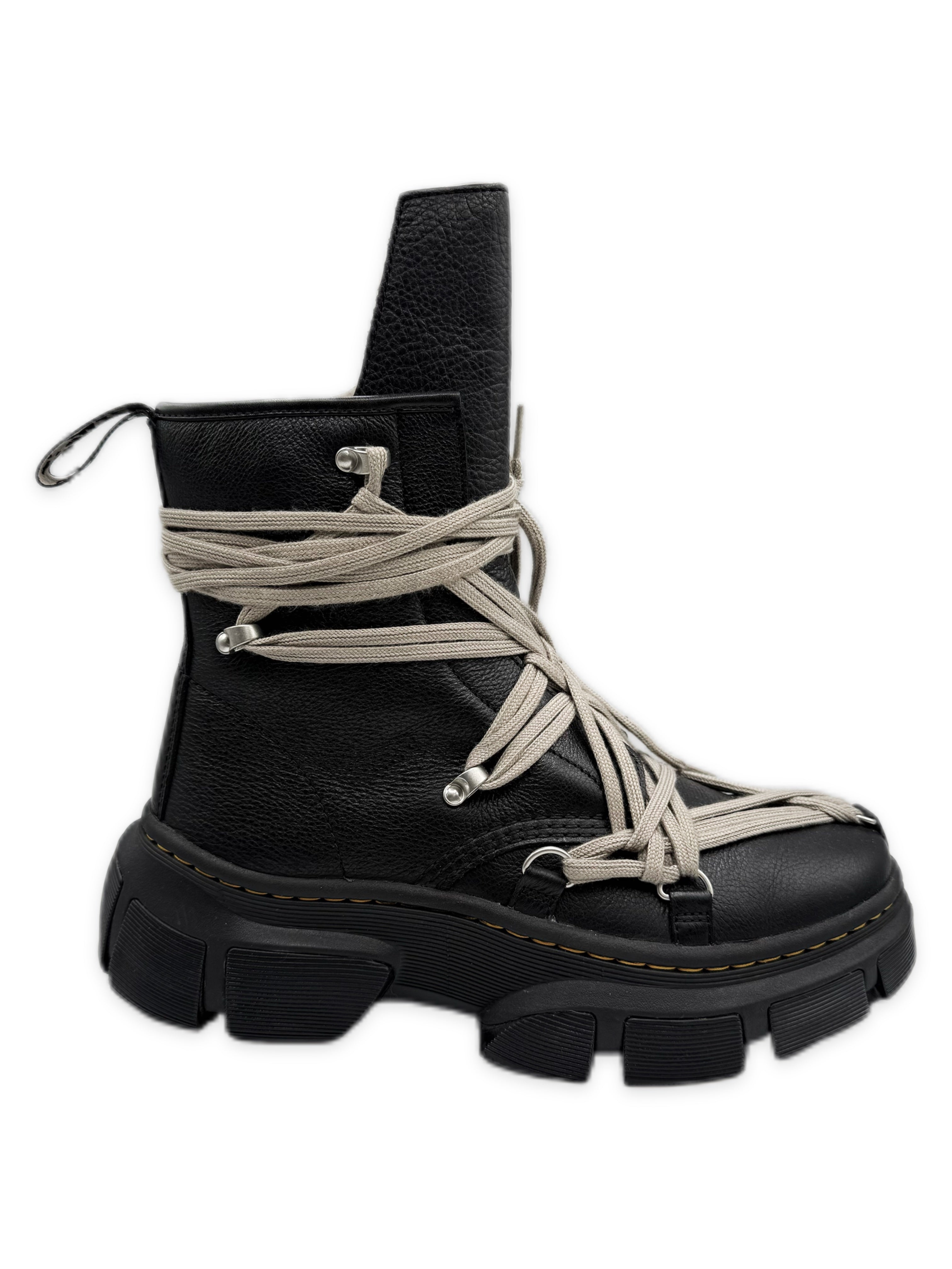 2024 Rick Owens x Dr Marten ‘1460’ DMXL Pentagram Lace Leather Boots