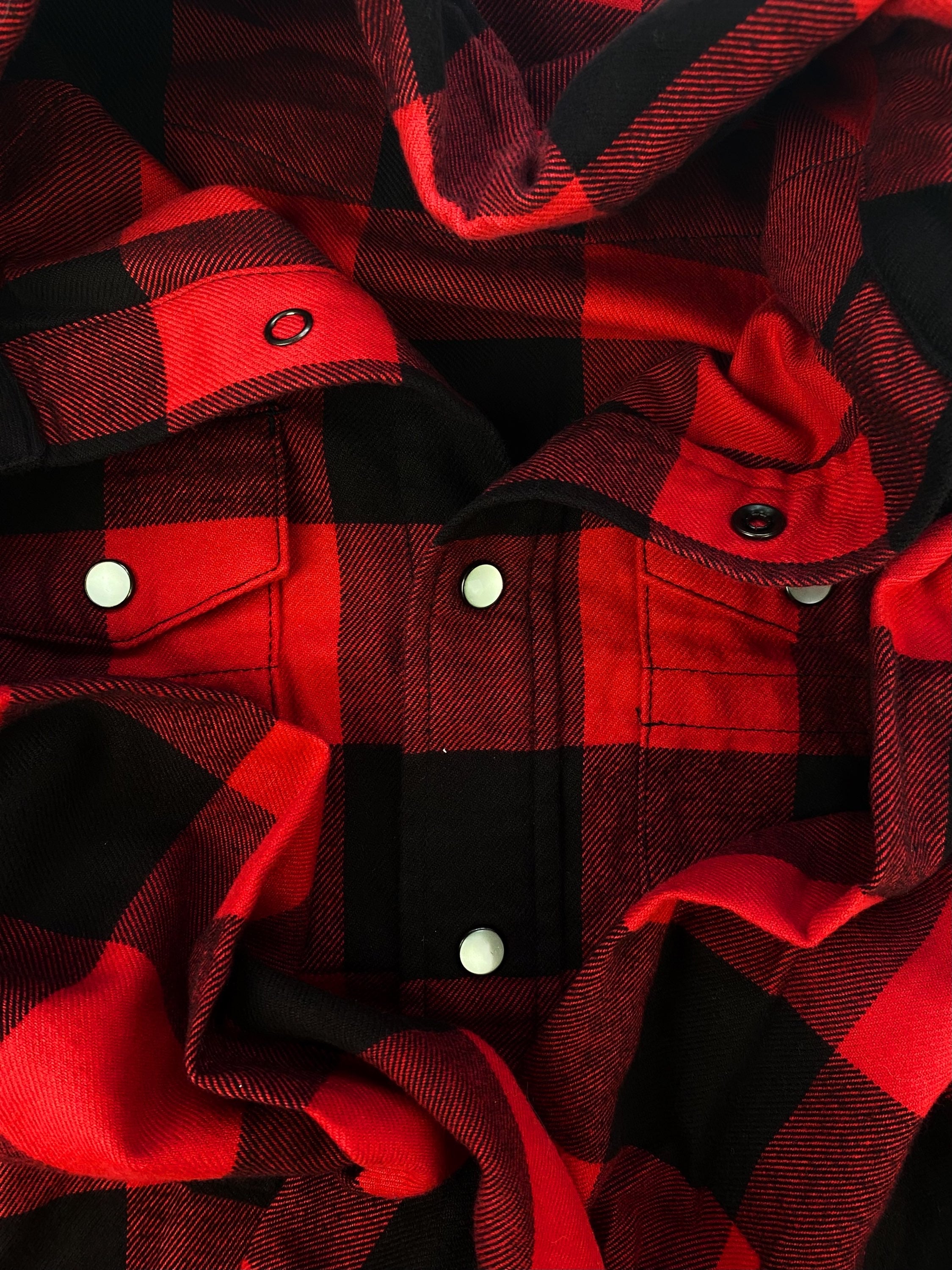 Number (N)ine Red Checkered Button Up Flannel Shirt