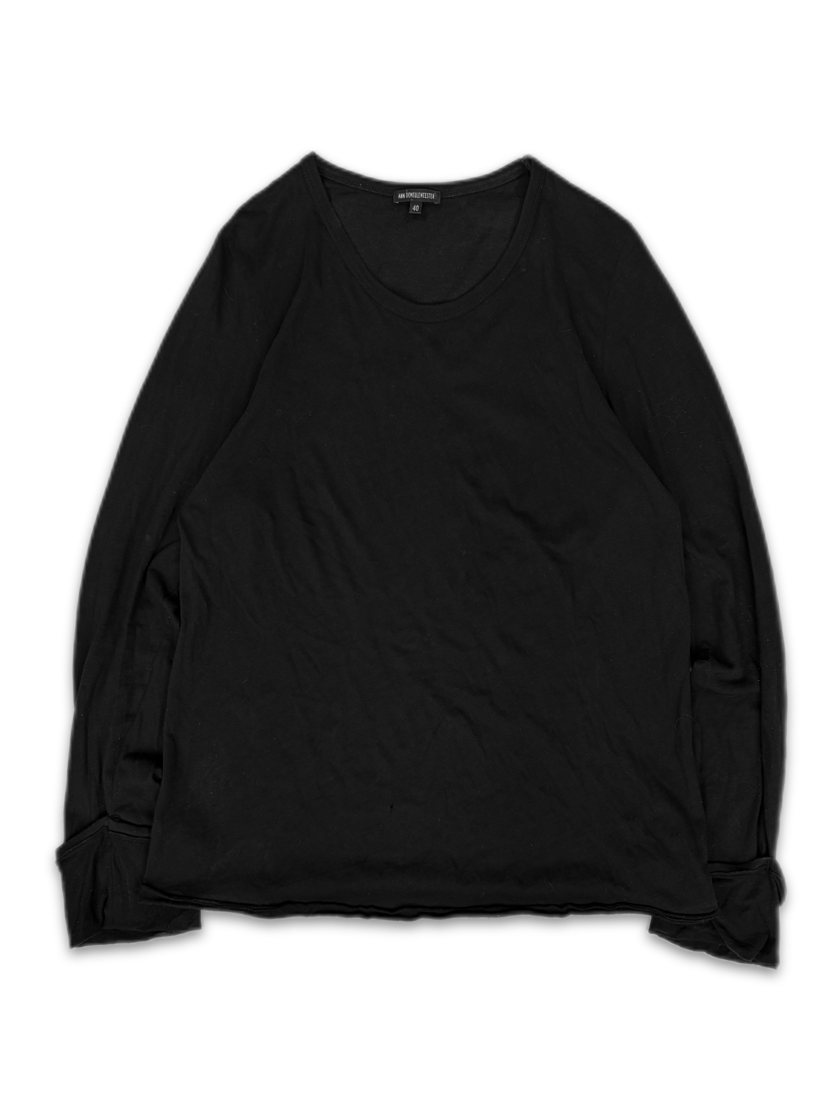 Ann Demeulemeester Sheer Cuffed Light Weight Long Sleeve Shirt