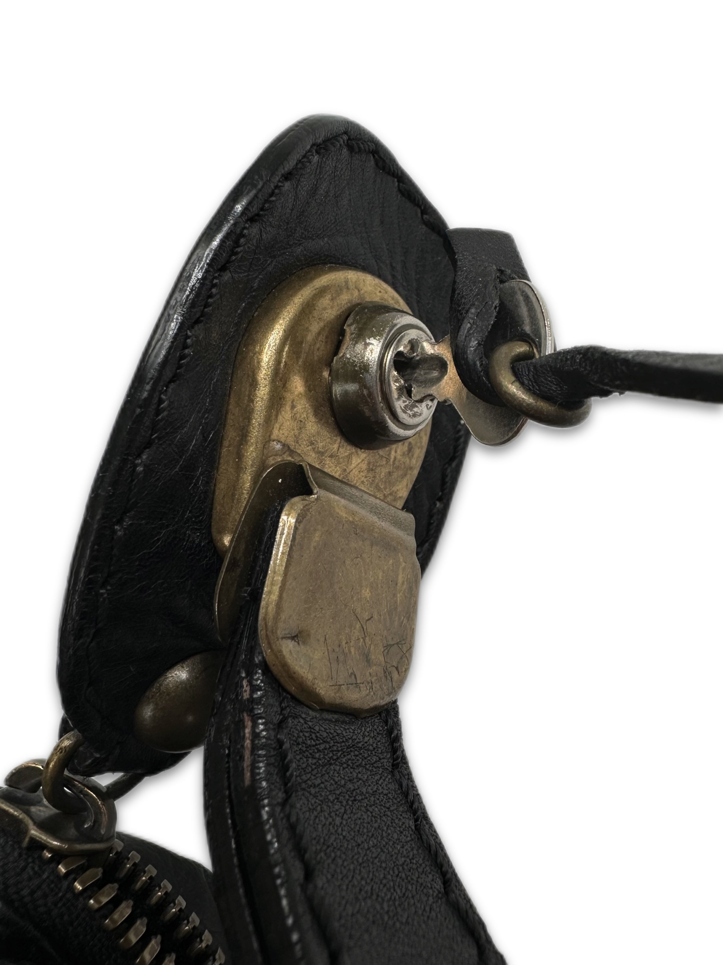 00s Maison Margiela Leather Key & Lock Bracelet Bag