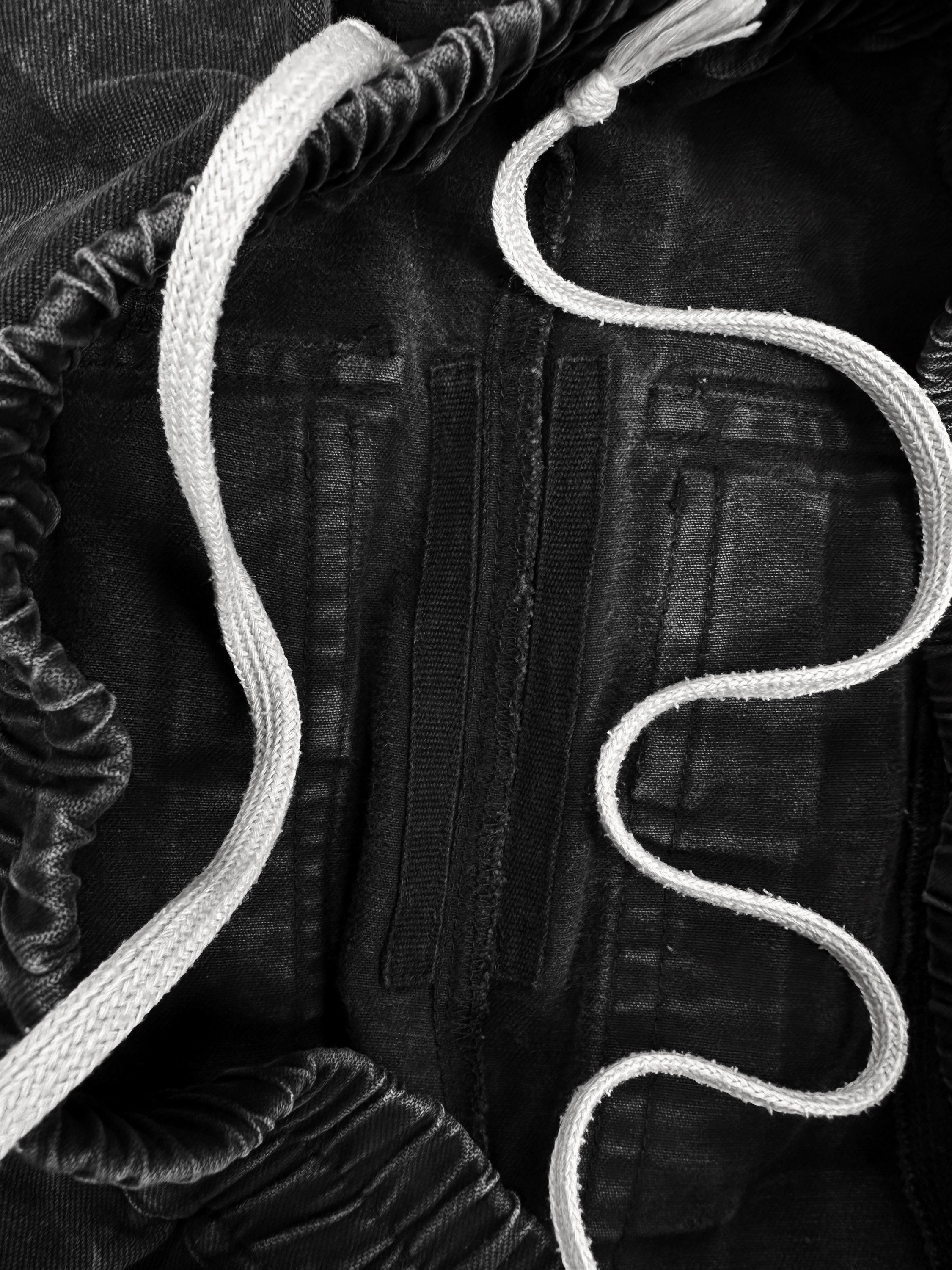 Rick Owens ‘Creatch’ Cargo Washed Black Pants