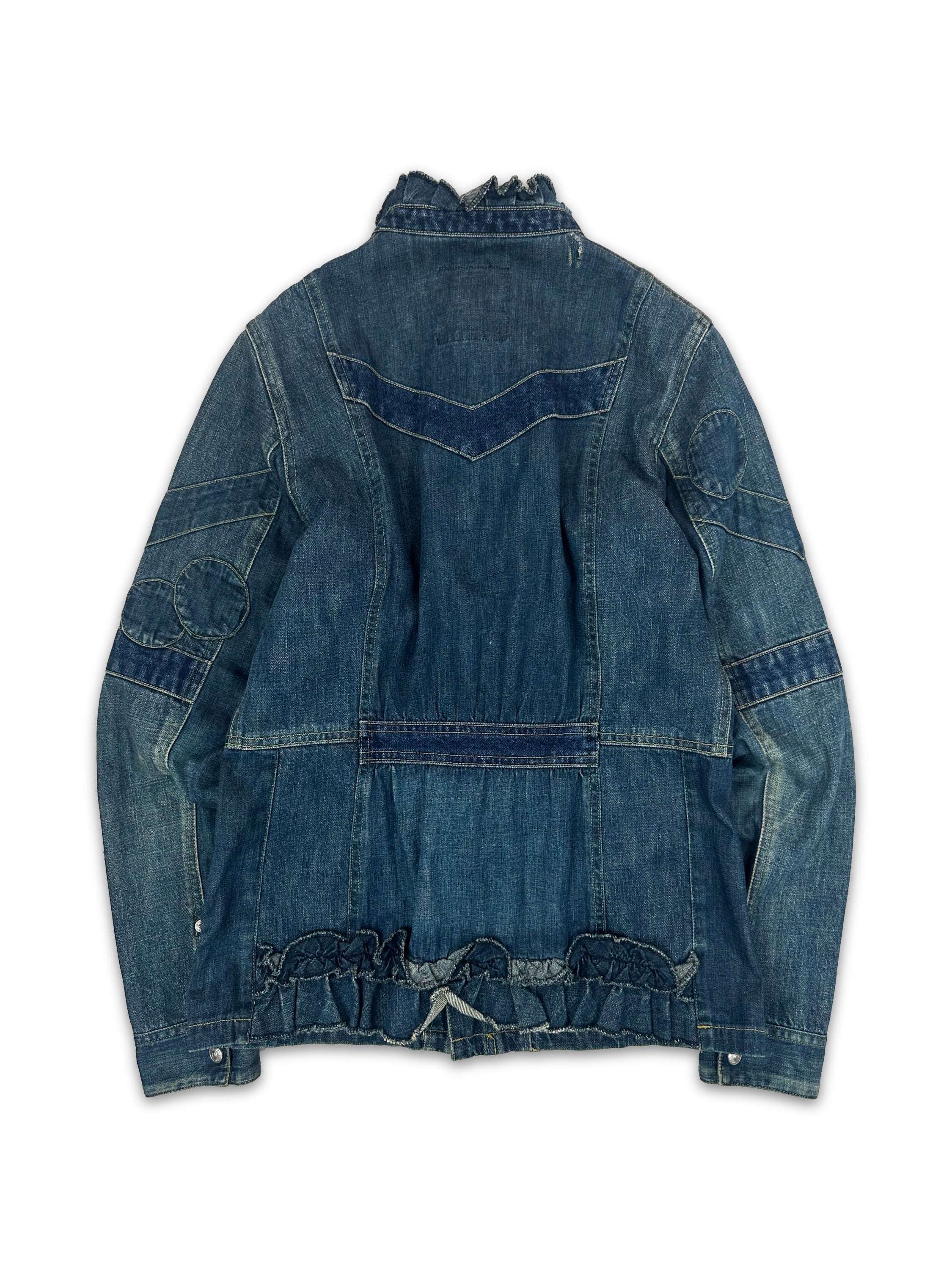 AW01 Undercover D.A.V.F Blue Denim Patched Jacket