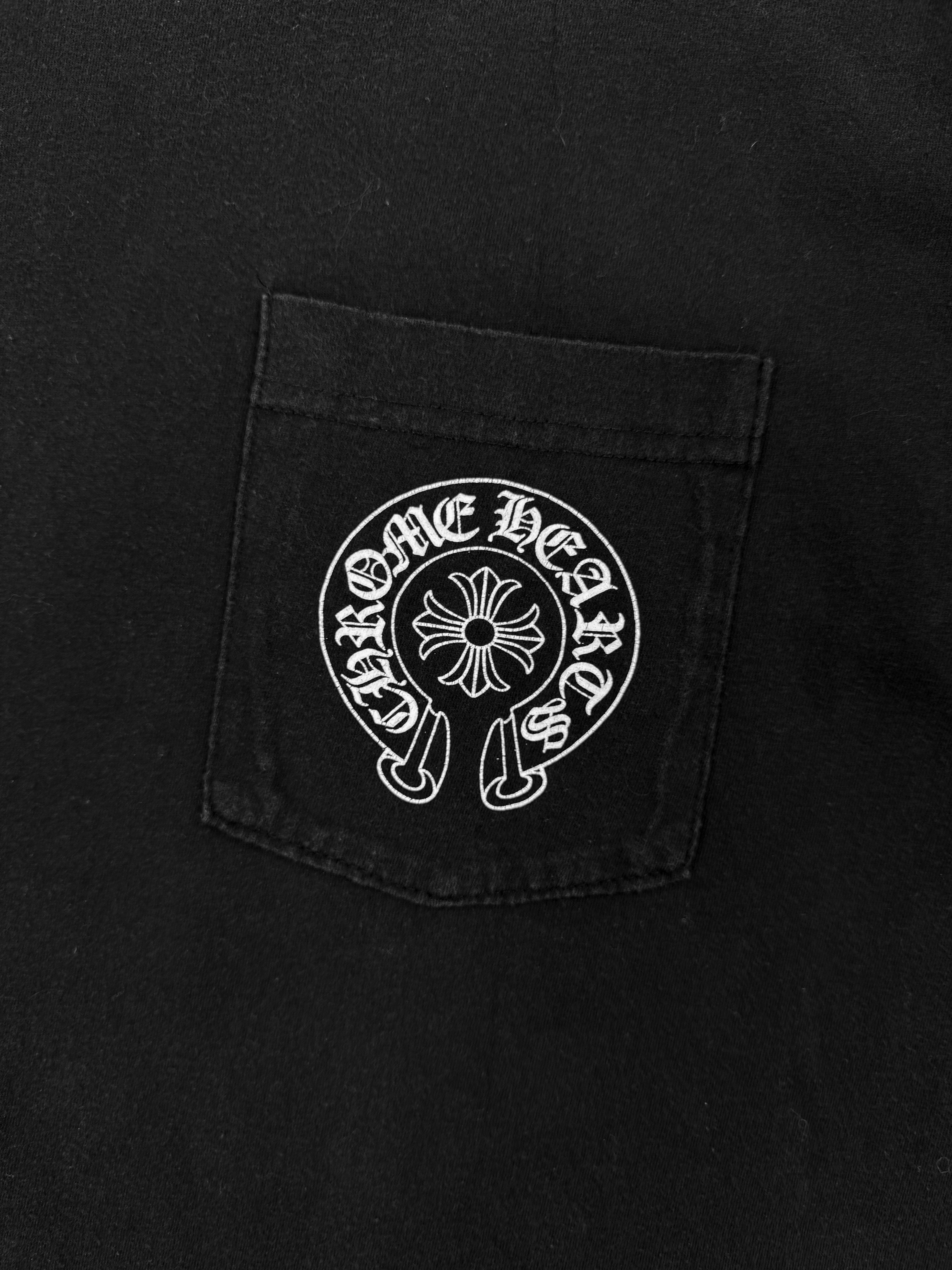 Chrome Hearts Los Angeles Exclusive Horseshoe Logo Black Faded T-Shirt