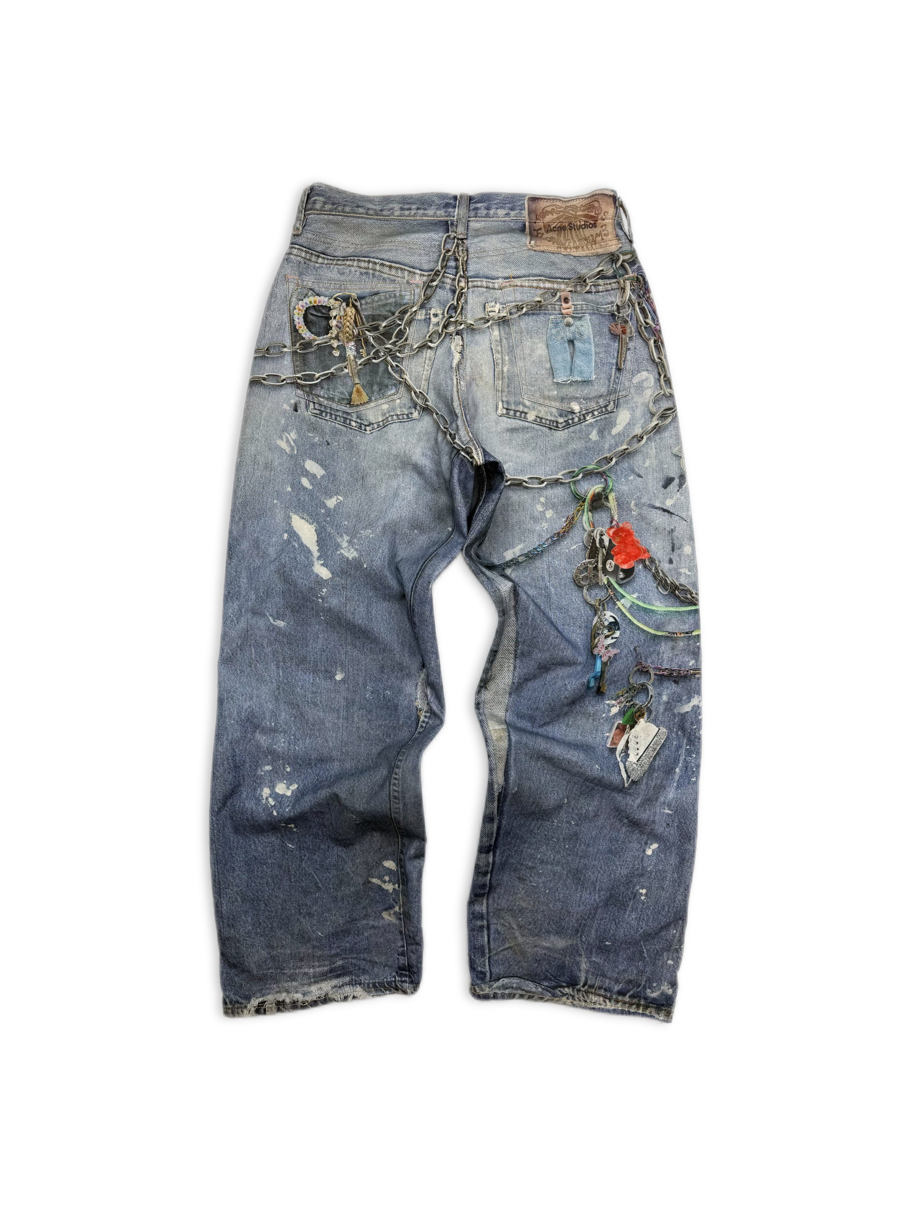 Acne Studios 1981 Trompe L’Oeil Keychain Baggy Jeans
