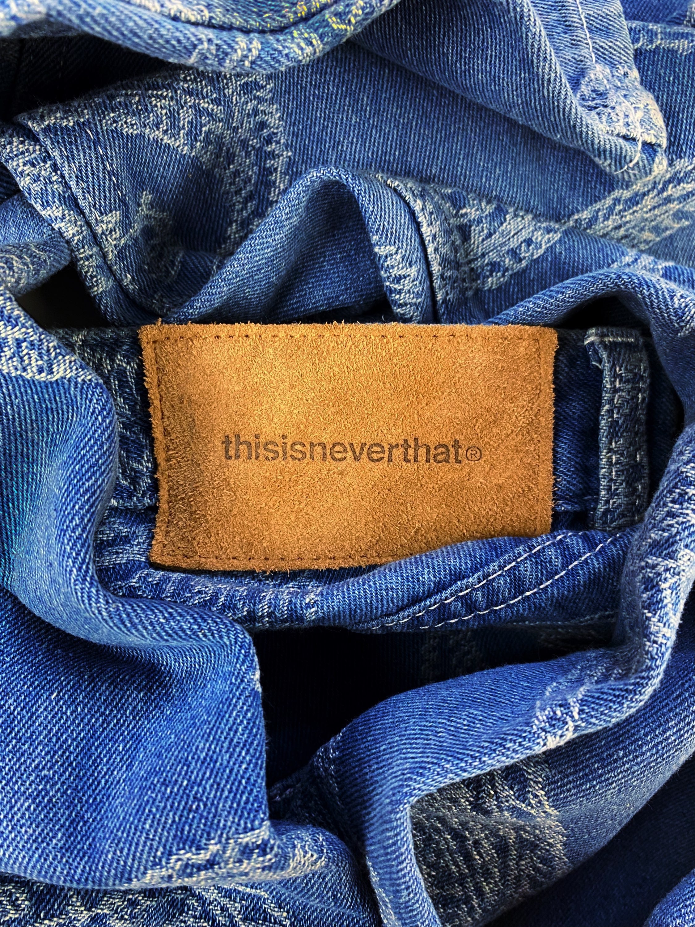 SS22 Thisisneverthat ‘Paisley’ Print Embroidered Wide Cut Denim