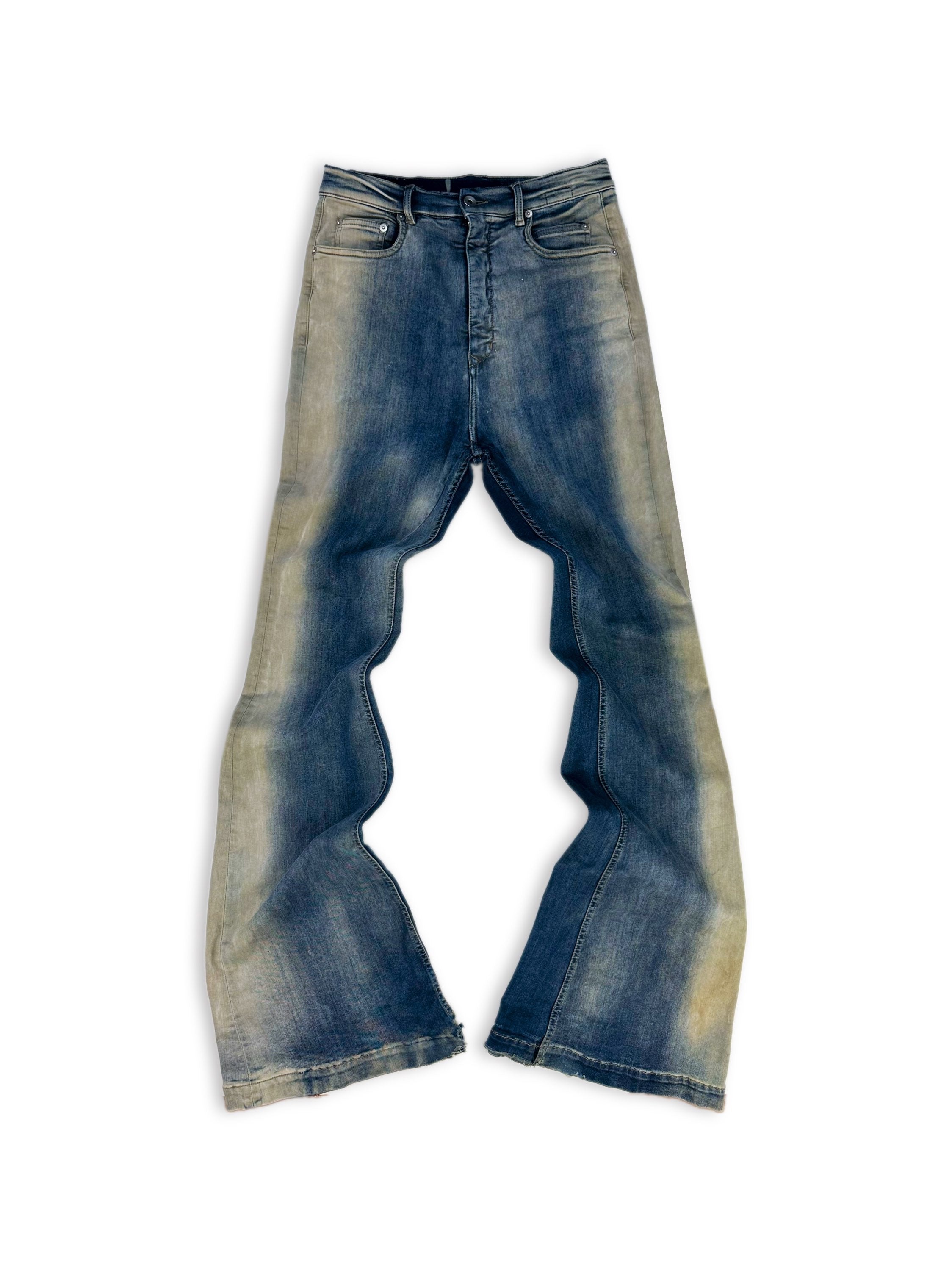 SS23 Rick Owens EDFU ‘Bolan’ Gradient Flared Oversized Denim