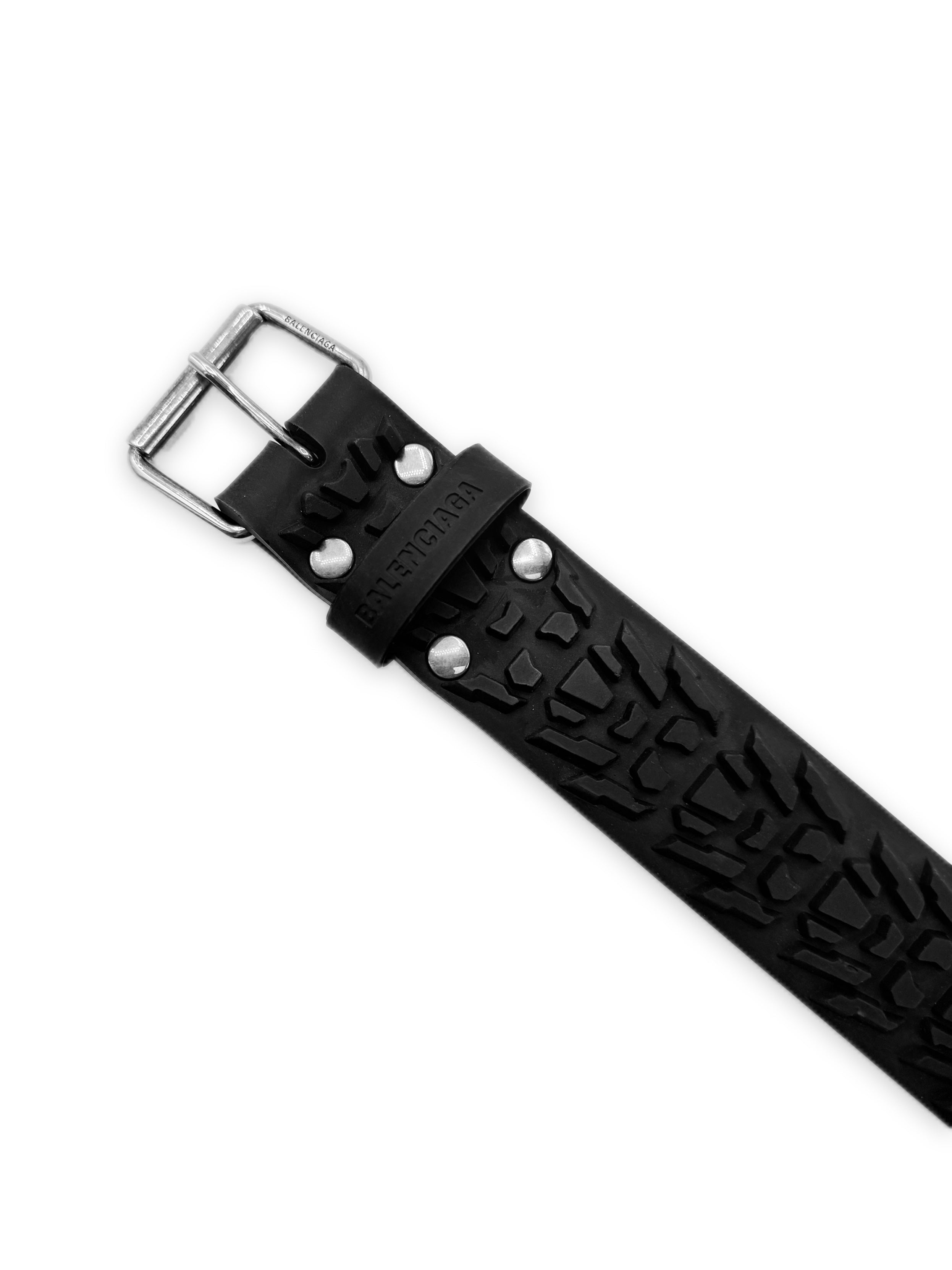 AW20 Balenciaga by Demna Gvasalia ‘Tyre’ Rubber Black Belt