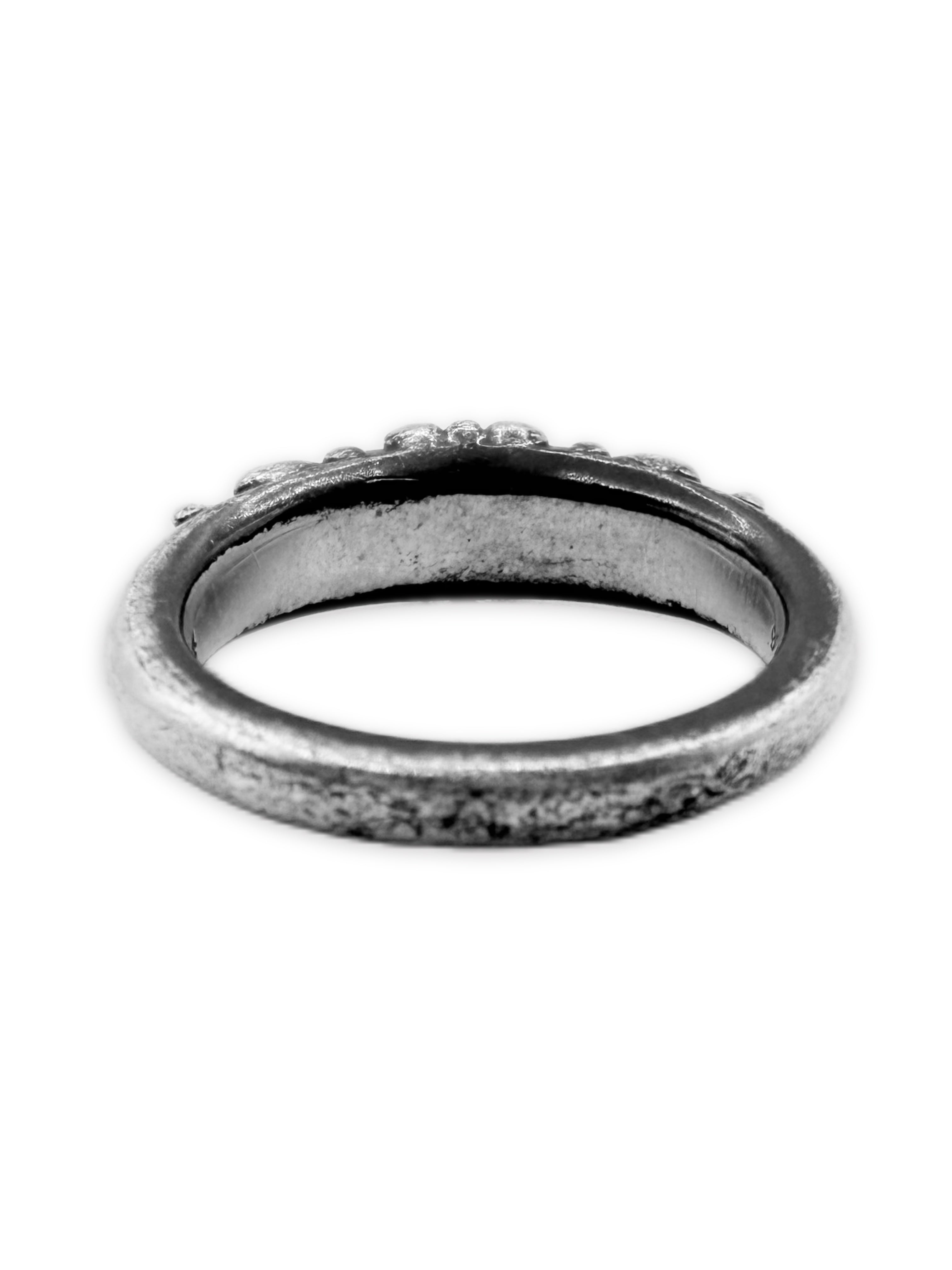 Chrome Hearts ‘Mini Floral’ .925 Silver Etched Ring