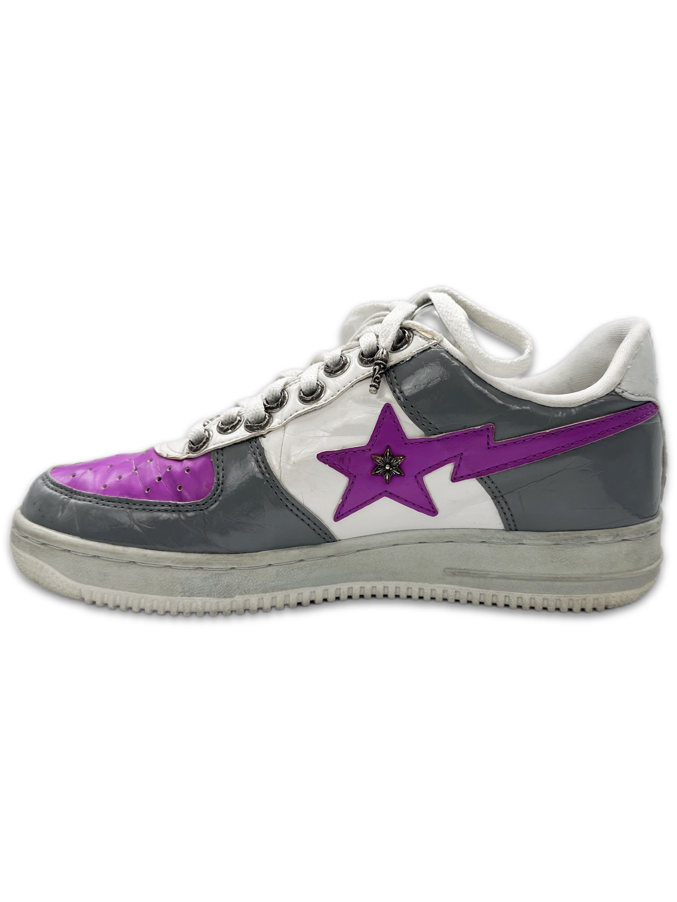 00s Chrome Hearts x Bape 1/35 Purple ‘Bapesta’ Leather Sneakers