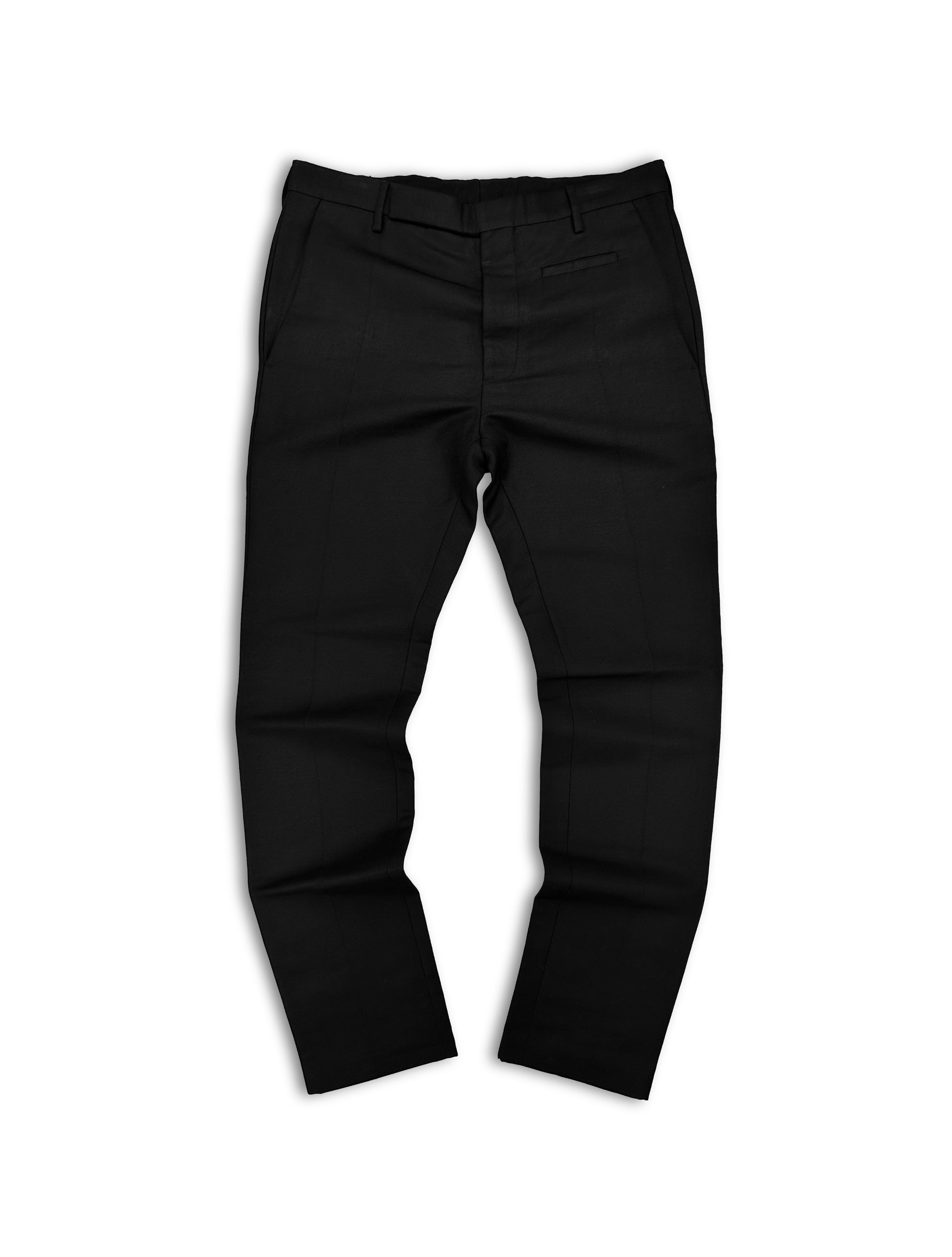 AW17 Rick Owens ‘Glitter’ Black Straight Cut Trousers