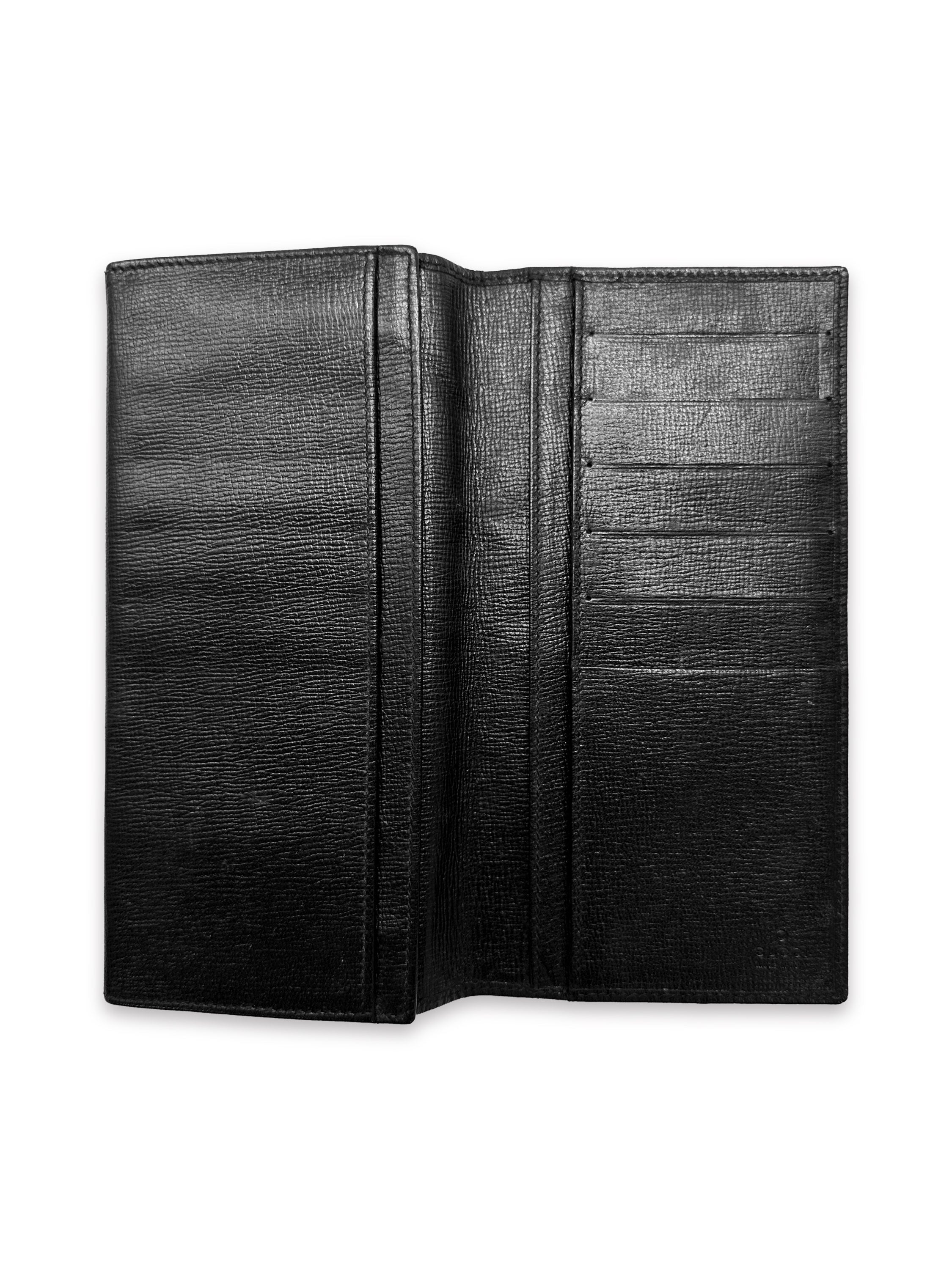 Gucci Black Leather ‘G’ Logo Bifold Wallet