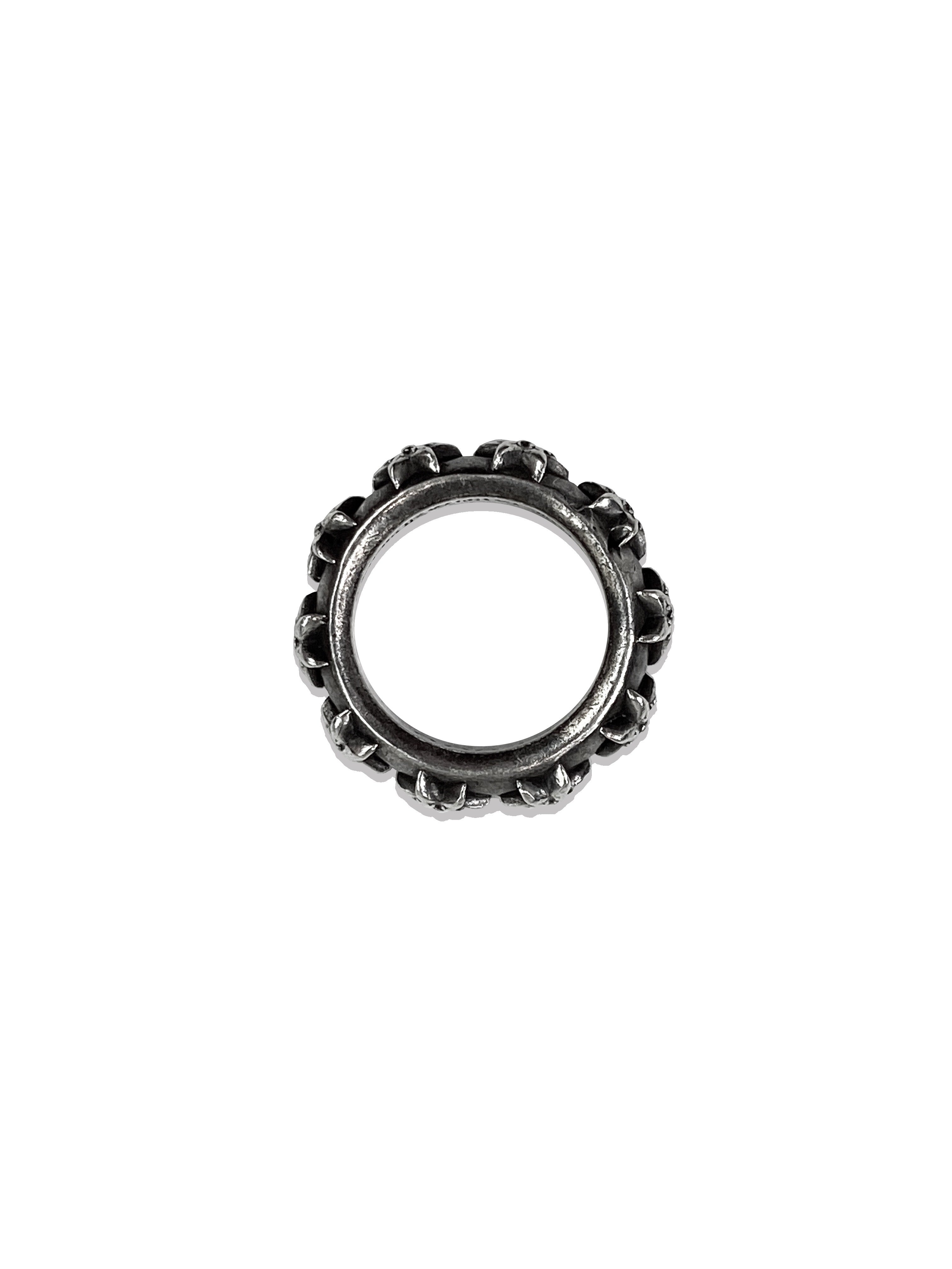 2000 Chrome Hearts .925 Silver Etched Star Ring