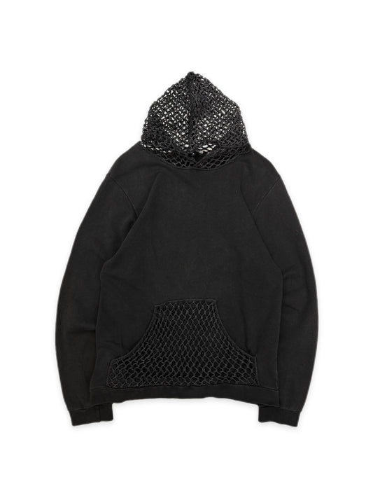 SS03 Raf Simons ‘Consumed’ Black Net Mesh Hoodie